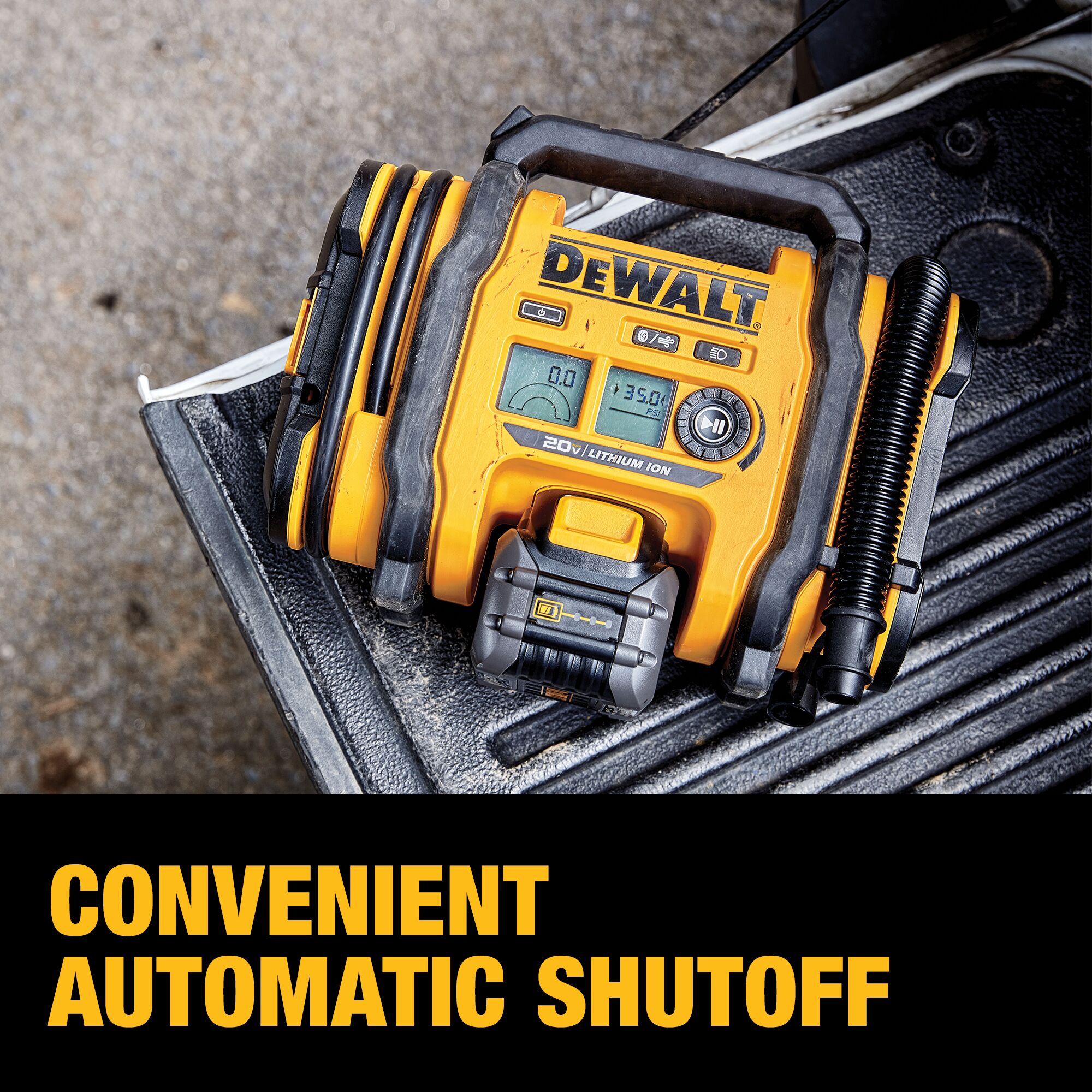 DEWALT 110-volt Lithium Ion (li-ion) Air Inflator (Power Source: Battery/Car/Electric)  in the Air Inflators department at