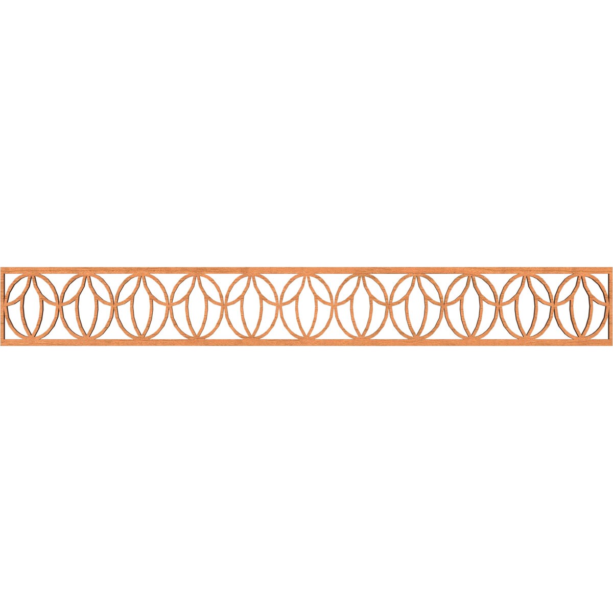 Ekena Millwork MLDA06X46SHOCH Shoshoni Fretwork Flat Trim 6-in x 3.86-ft Cherry Brown Unfinished 2156330 Pierced Wall Panel Moulding
