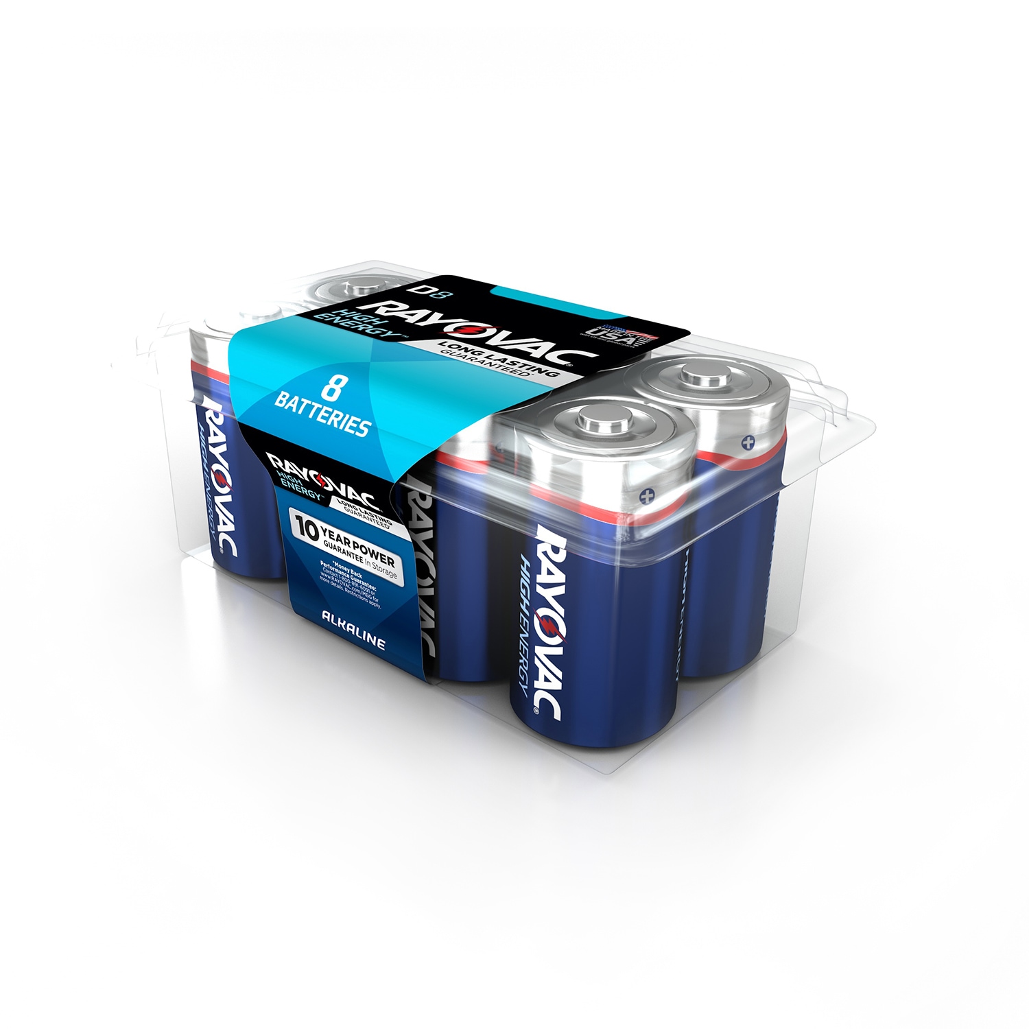 Rayovac RAYOVAC D Batteries - 8 CT, 10 Year Shelf Life, Easy Open Packaging,  High Performance Alkaline Battery in the D Batteries department at