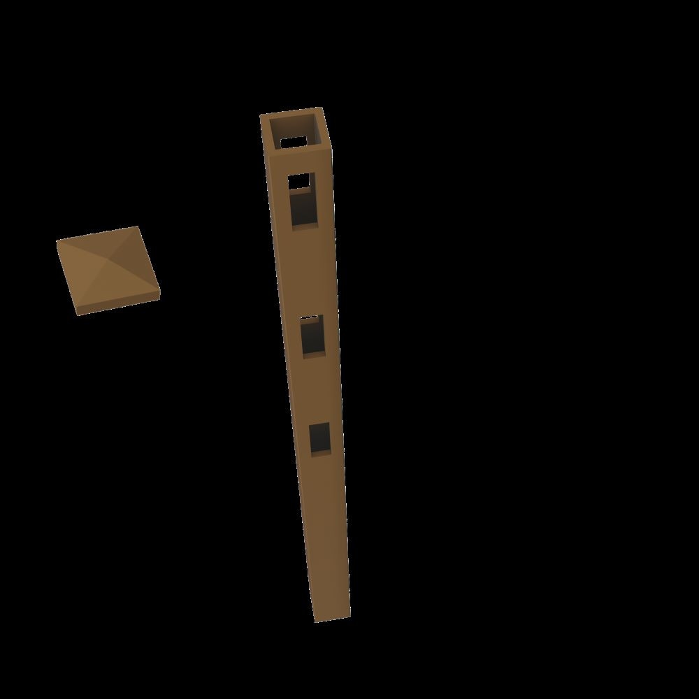 Trex Fencing Shenandoah 7-ft H Woodland Brown Composite Fence Post with Post Cap #59450327