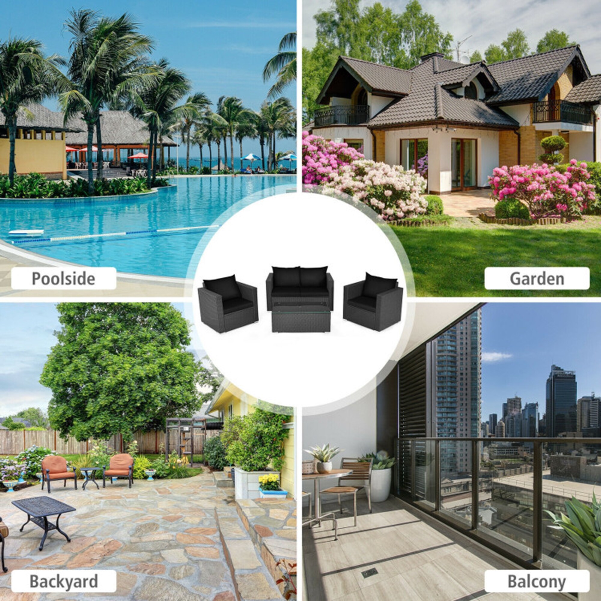 Mondawe MD010BK Patio-Conversation-Sets - View #7