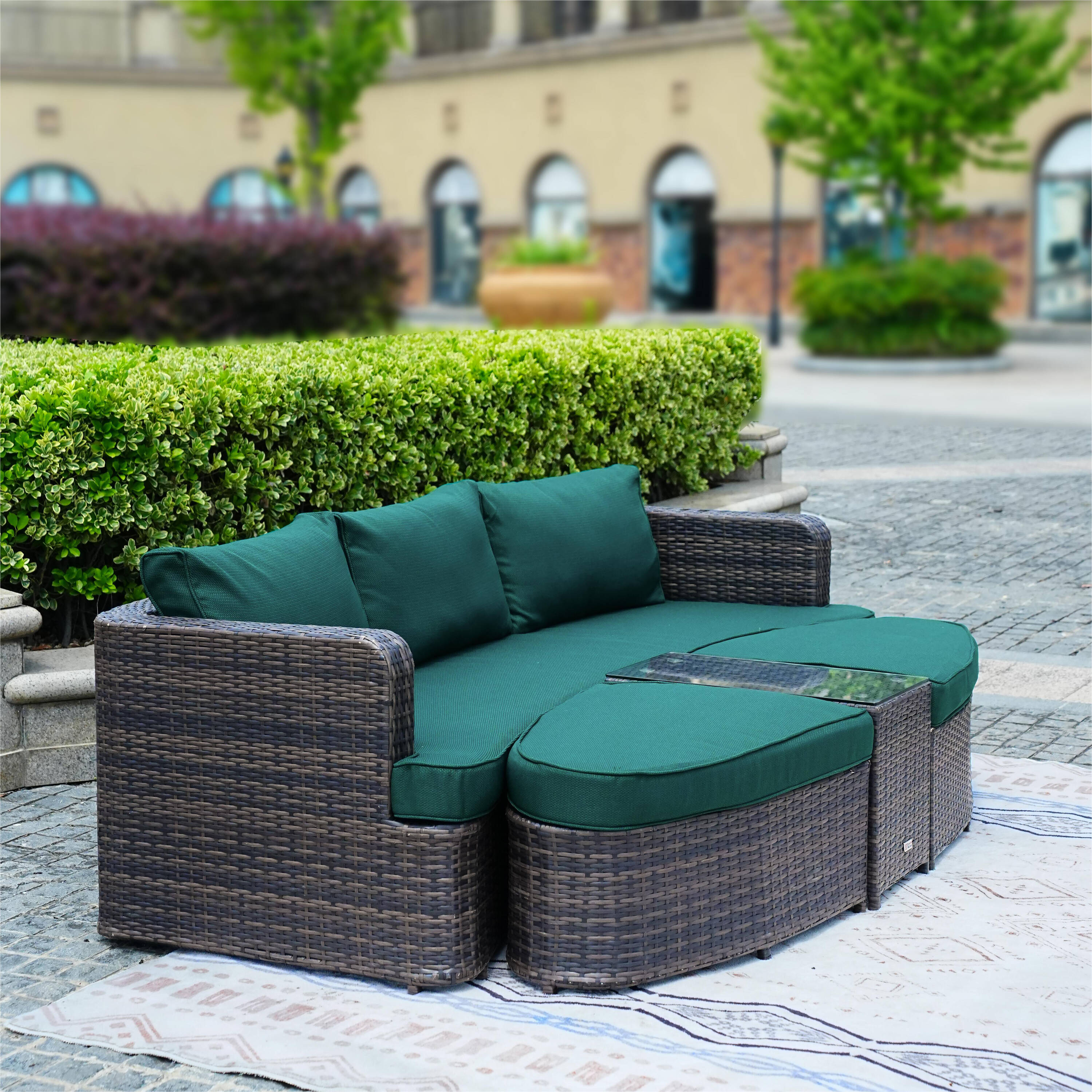 Moda Furnishings PAL-1202BR-GREEN Patio-Conversation-Sets - View #5