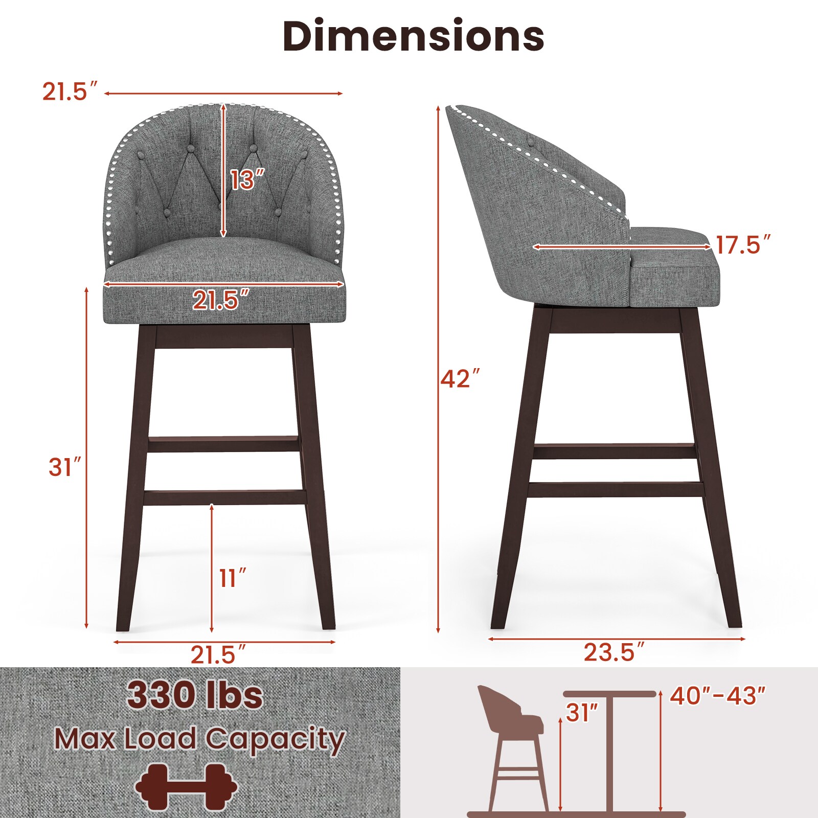 Slickblue D-CO-RG14501VJ stools - View #6