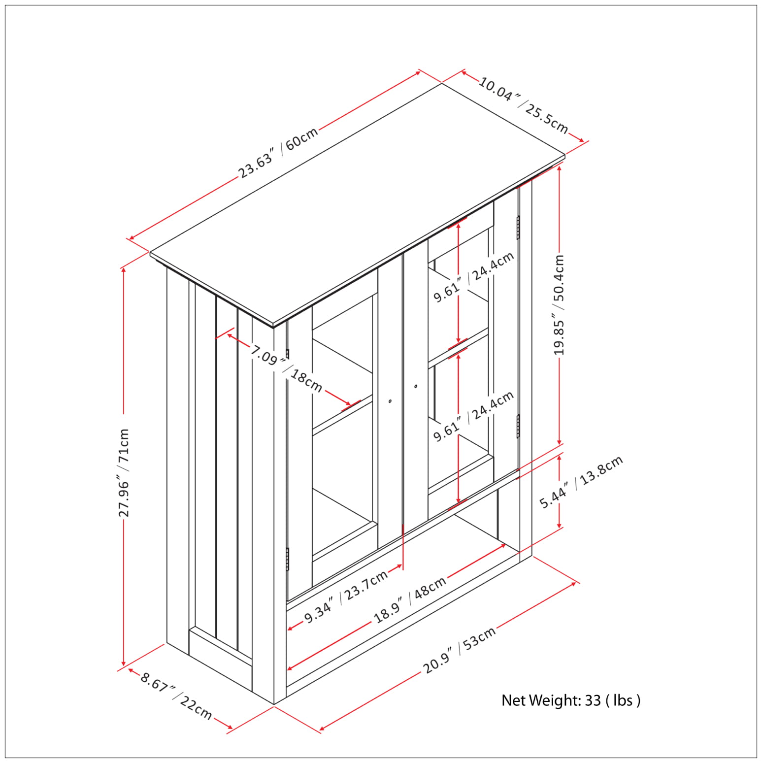 Simpli Home AXCBSACA04-WH Bathroom-Wall-Cabinets - View #10