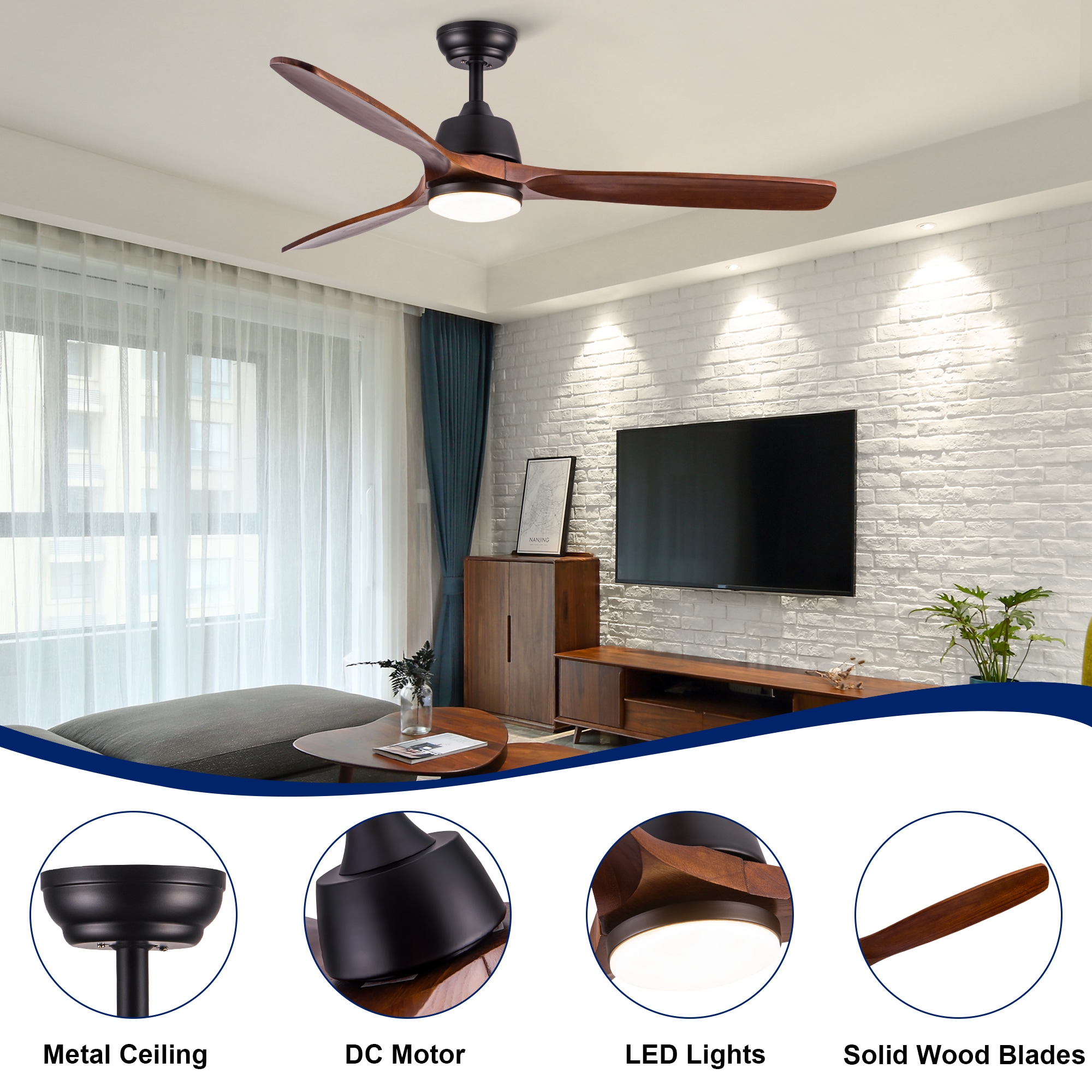 YUHAO LSDC1110BKM522 Ceiling-Fans - View #4