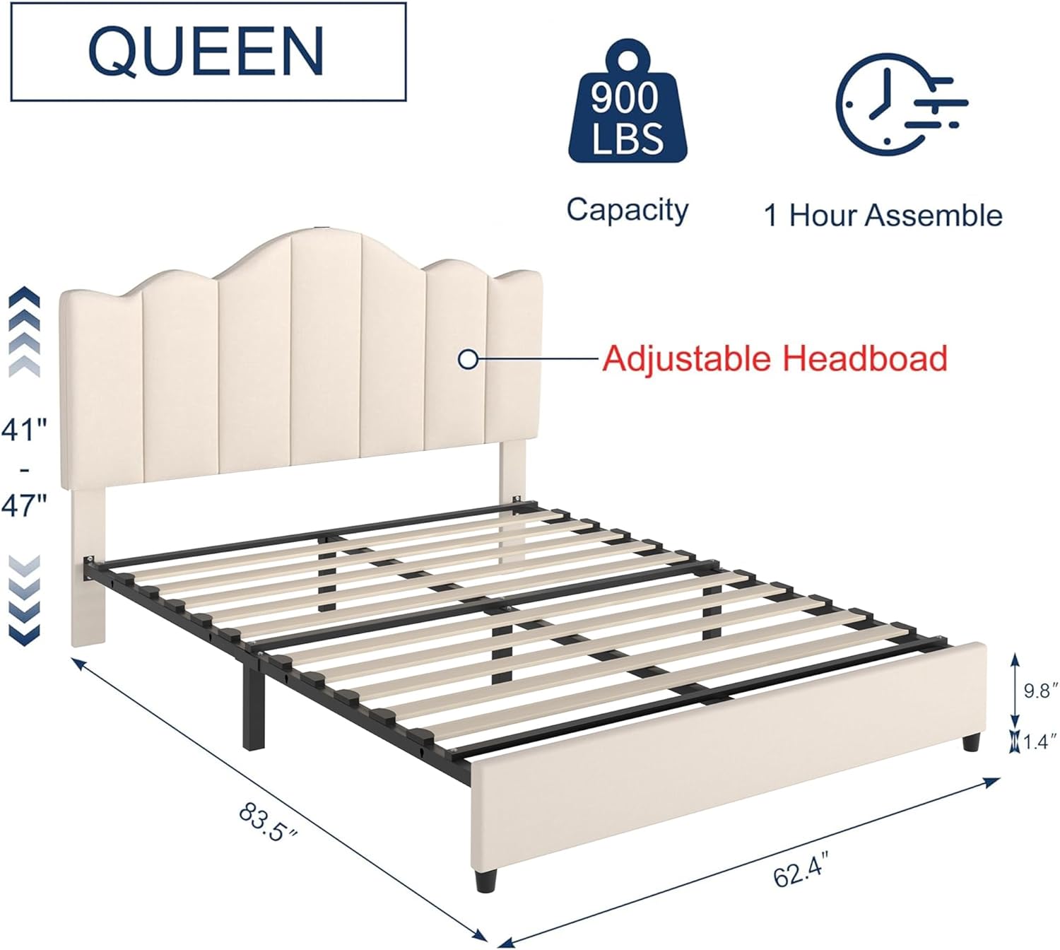 Vecelo LOE-RQ03-USB-BGE beds - View #3