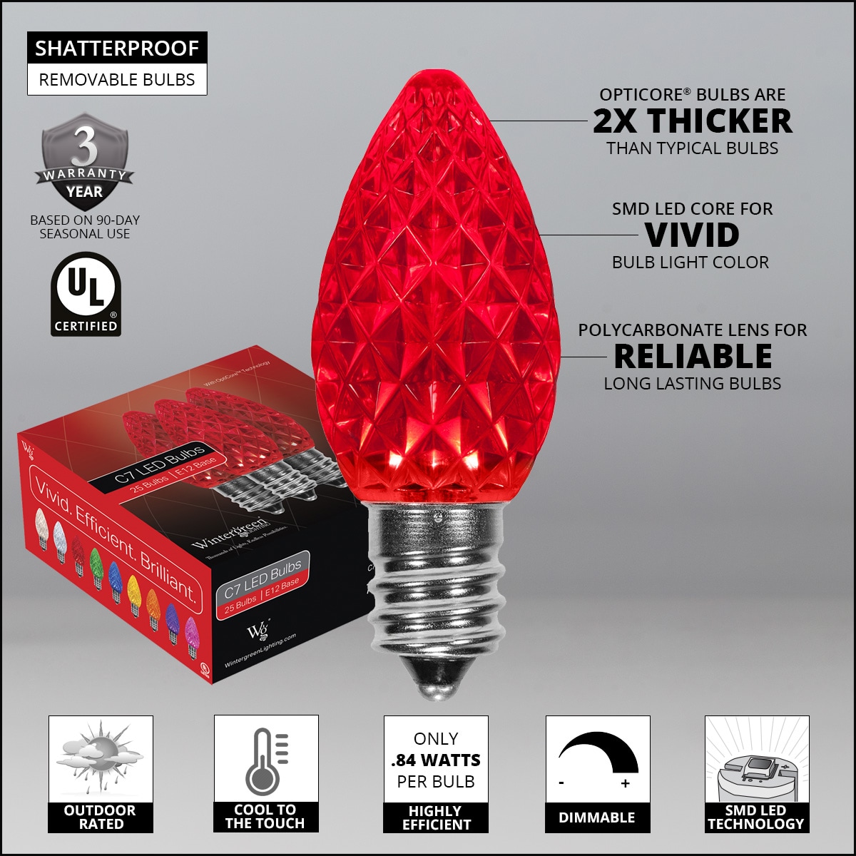 Wintergreen Lighting 77612 Christmas-String-Lights - View #4