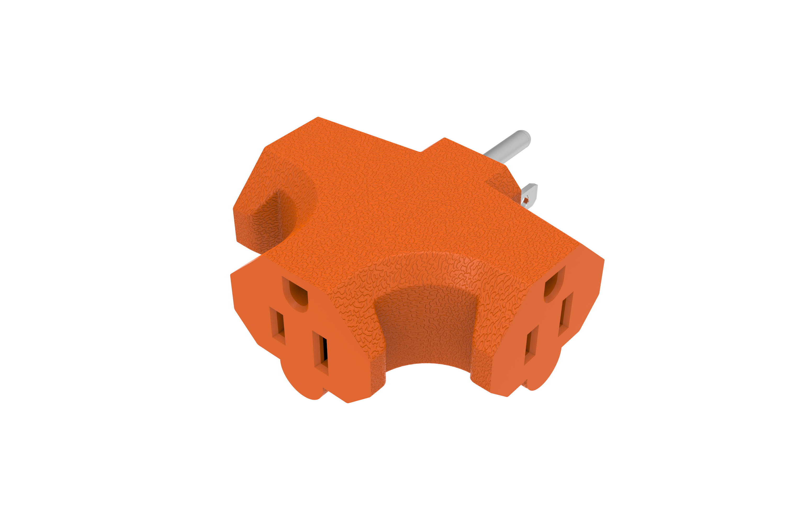 Project Source LA-59 15 -Amp Single to triple Orange Basic Standard Adapter