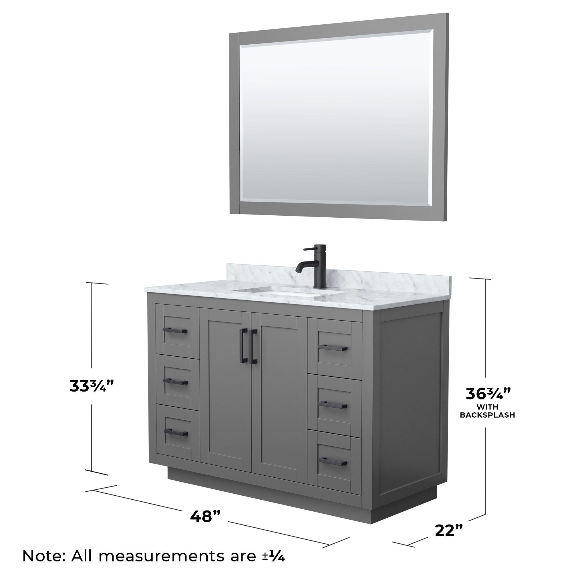 Wyndham Collection WCF292948SGBCMUNSM46 Bath-Vanity-Combo - View #6