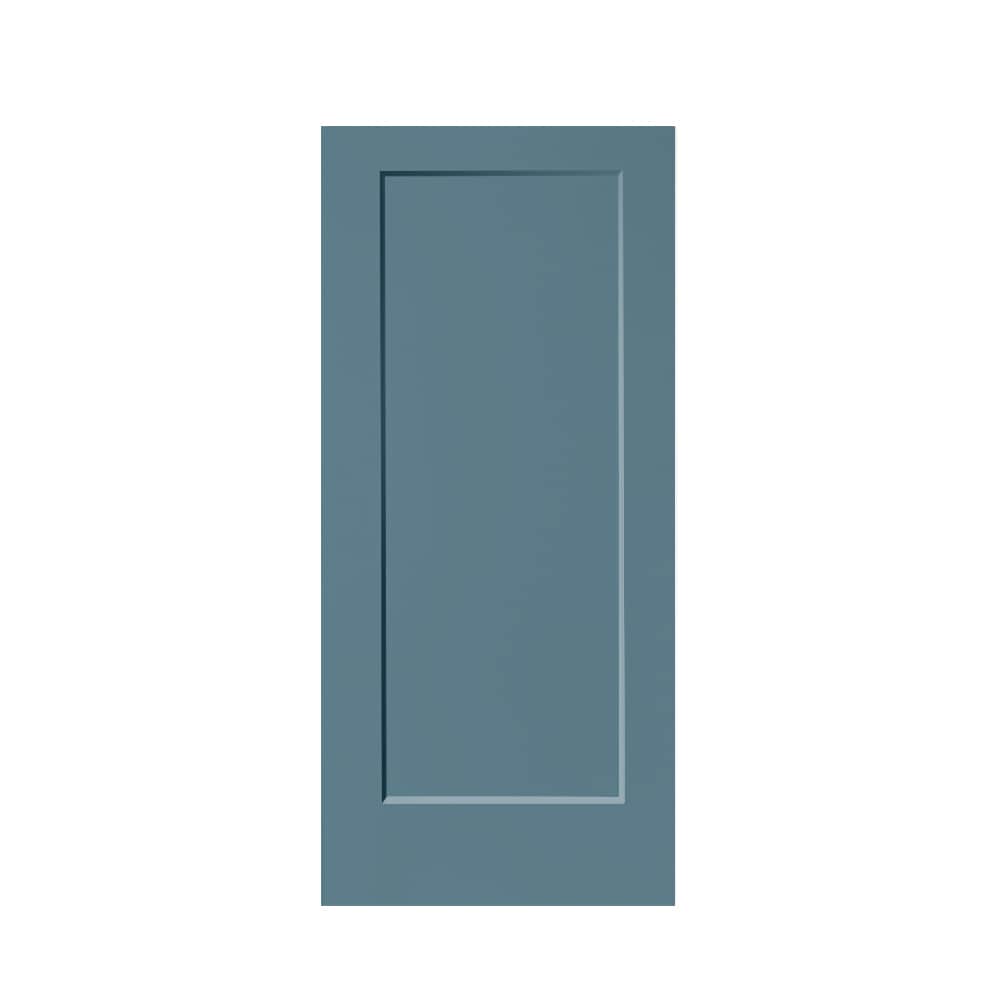 CALHOME DOOR-1PANEL-LP-30BP 30-in x 80-in Dignity Blue Stained MDF Hollow core Single Barn Door (Hardware Not Included)