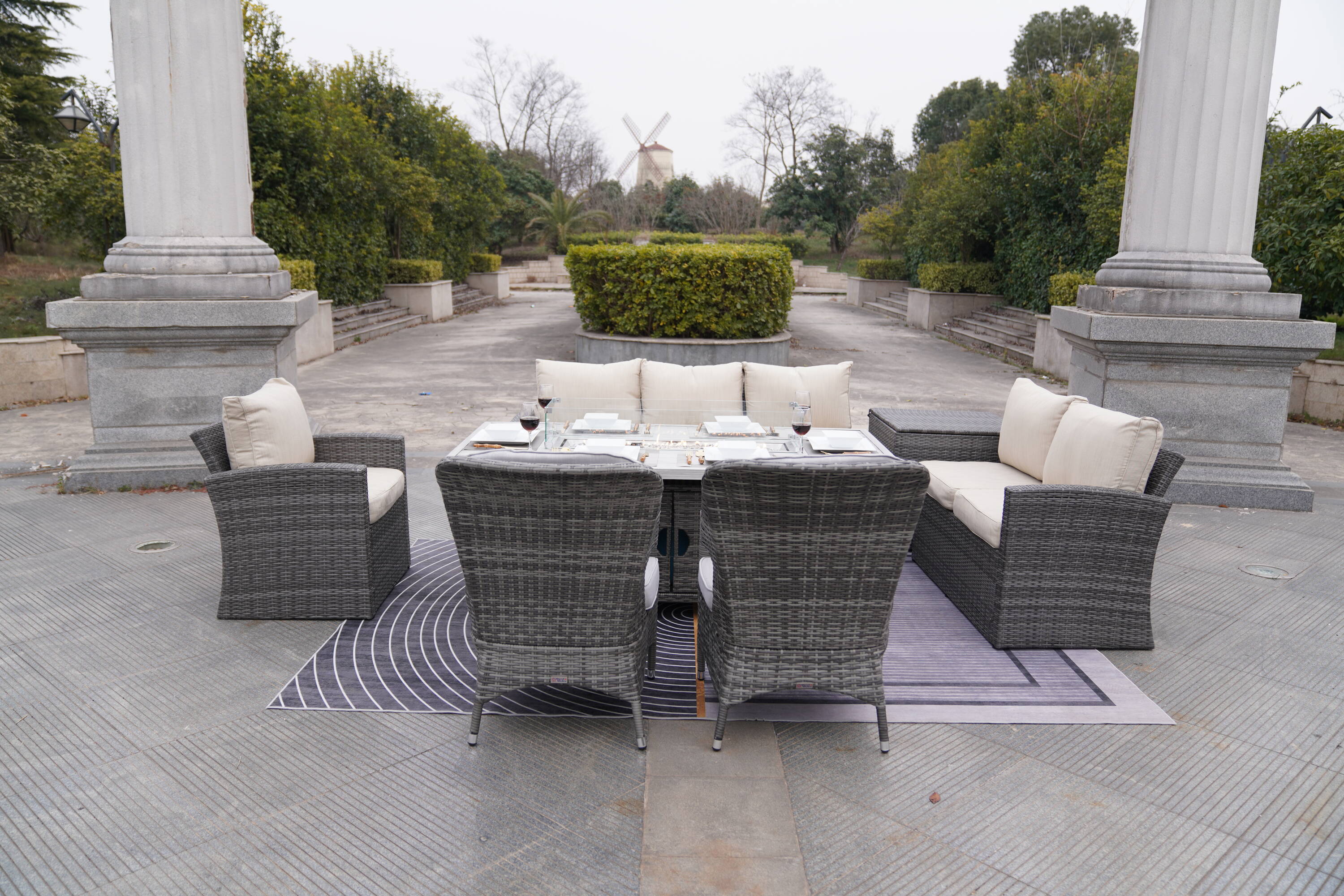 Direct Wicker DWG-1403B06RA009-G Patio-Dining-Sets - View #8