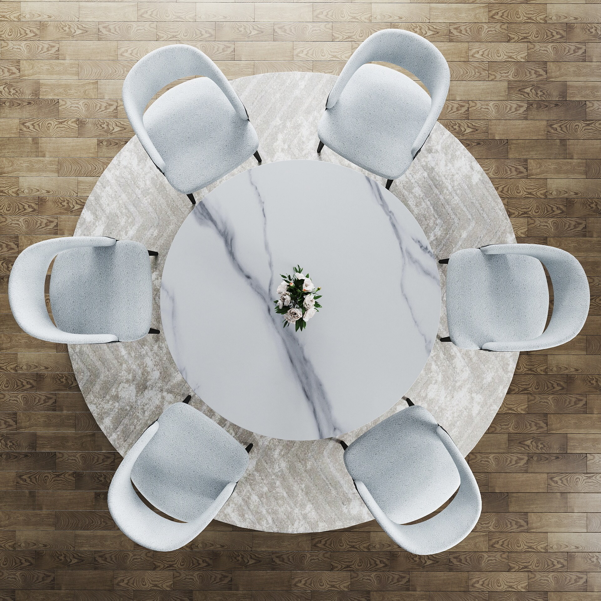 BuotiqHom DH-AT-135W-8S Dining-Tables - View #6