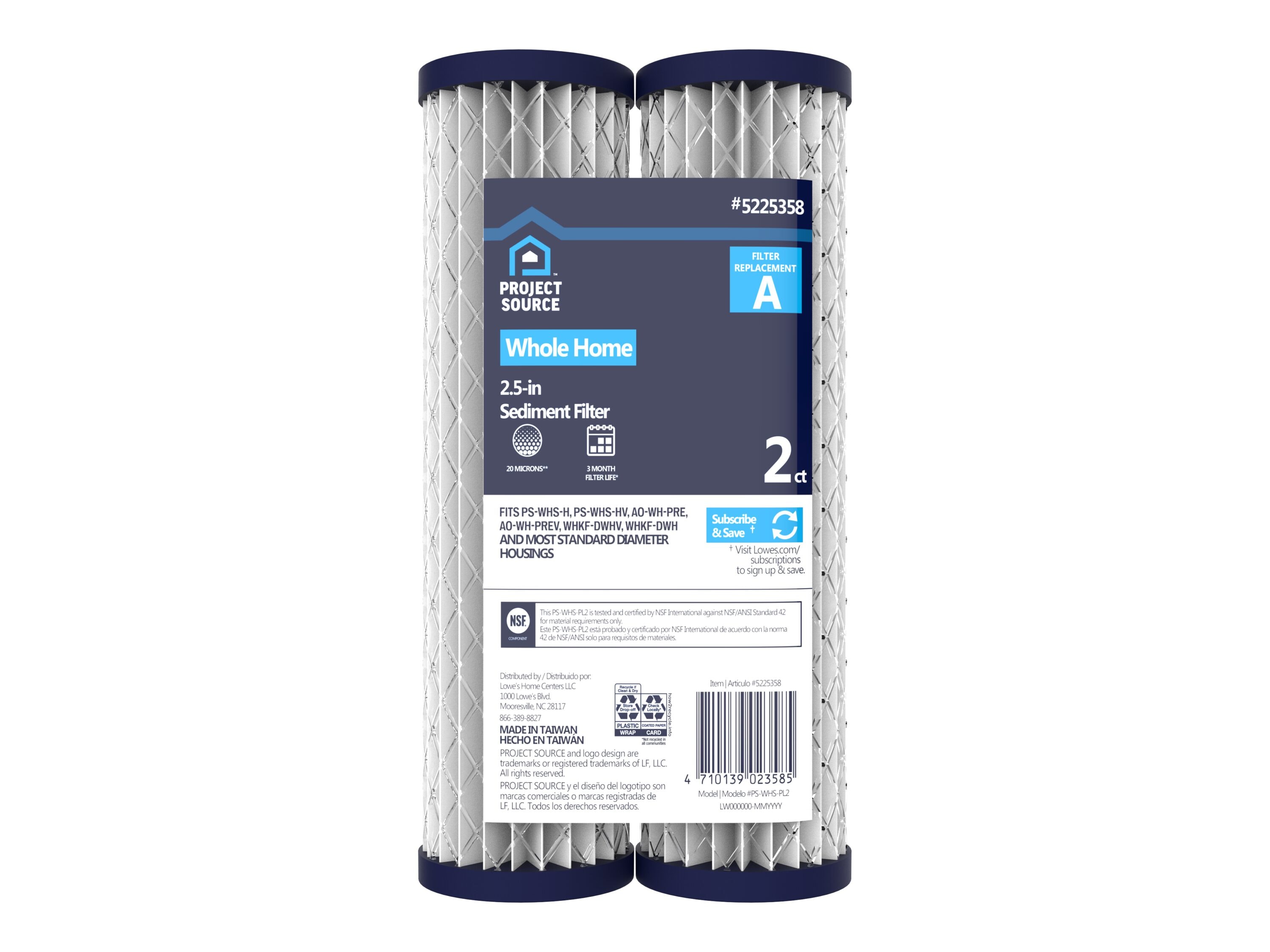 ZeroWater ZR-017 Two-Pack Water Filter Replacement Cartridges