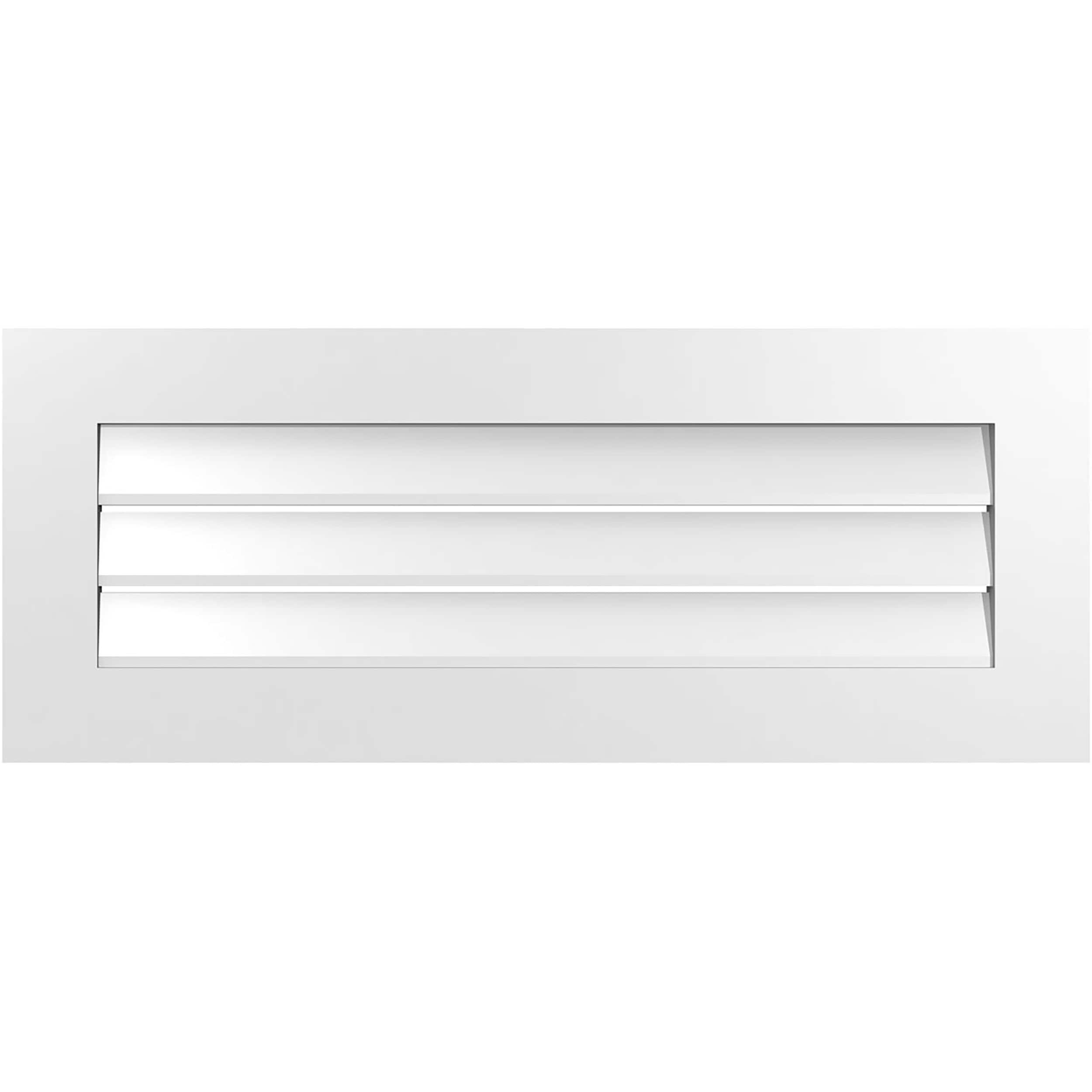 Ekena Millwork GVPVE40X1601SF 40-Inches x 16-Inches Off-white Rectangle PVC Gable Louver Vent
