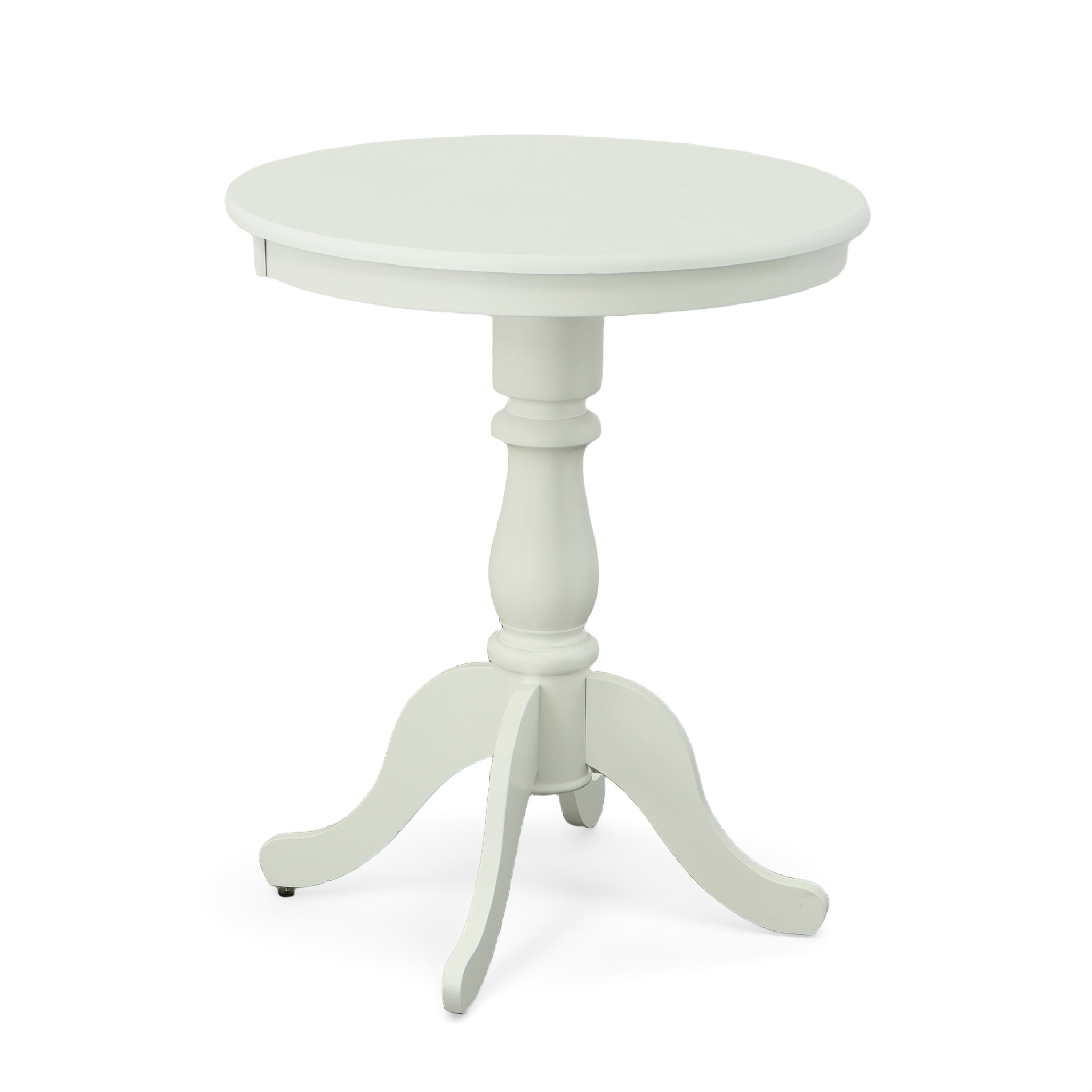 Carolina Cottage Fairview Pure White Round Transitional Dining Table ...