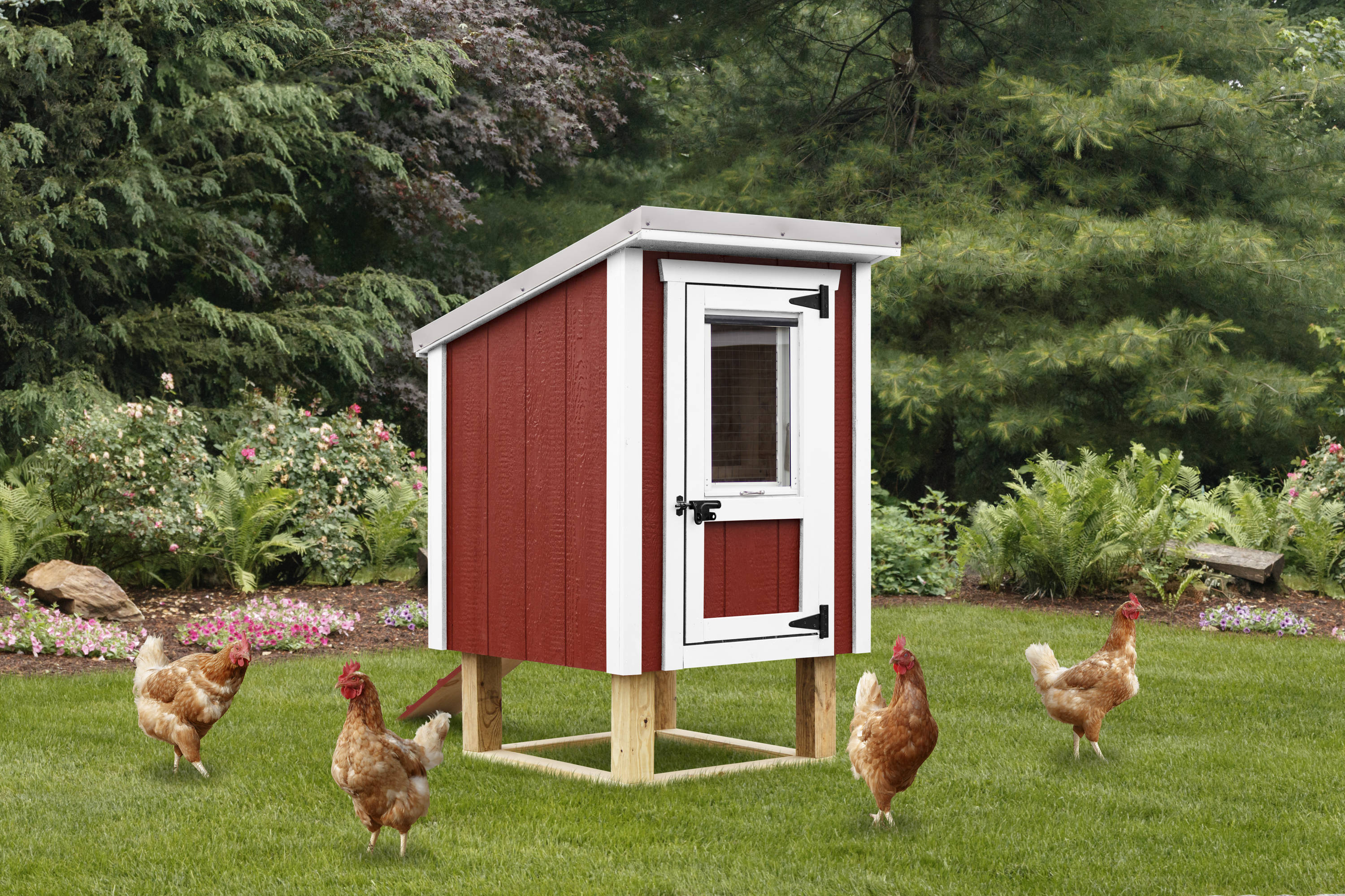 UNIVERSAL HAND MADE CHICKEN POULTRY HUT HOUSE 5 BIRD NEST BOX FOR INSIDE COOP 