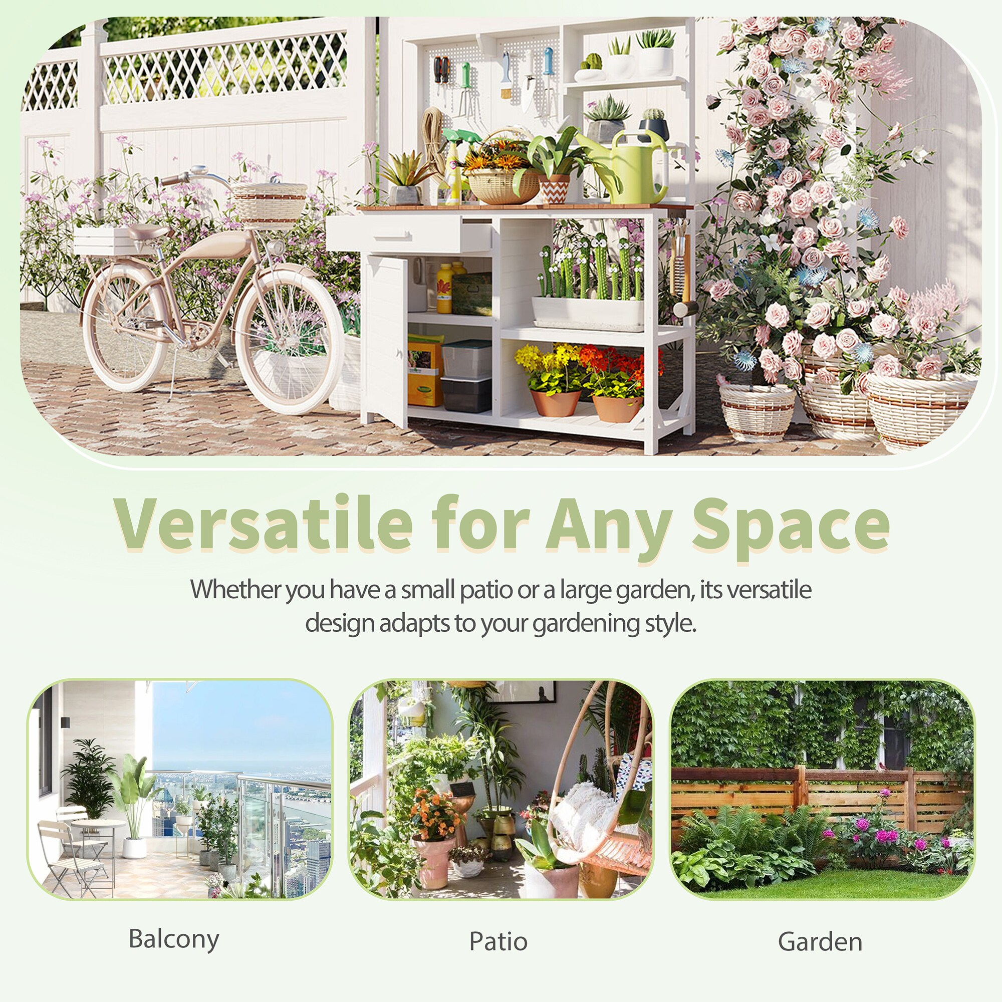 SINOFURN SYA010591WT Potting-Benches - View #9