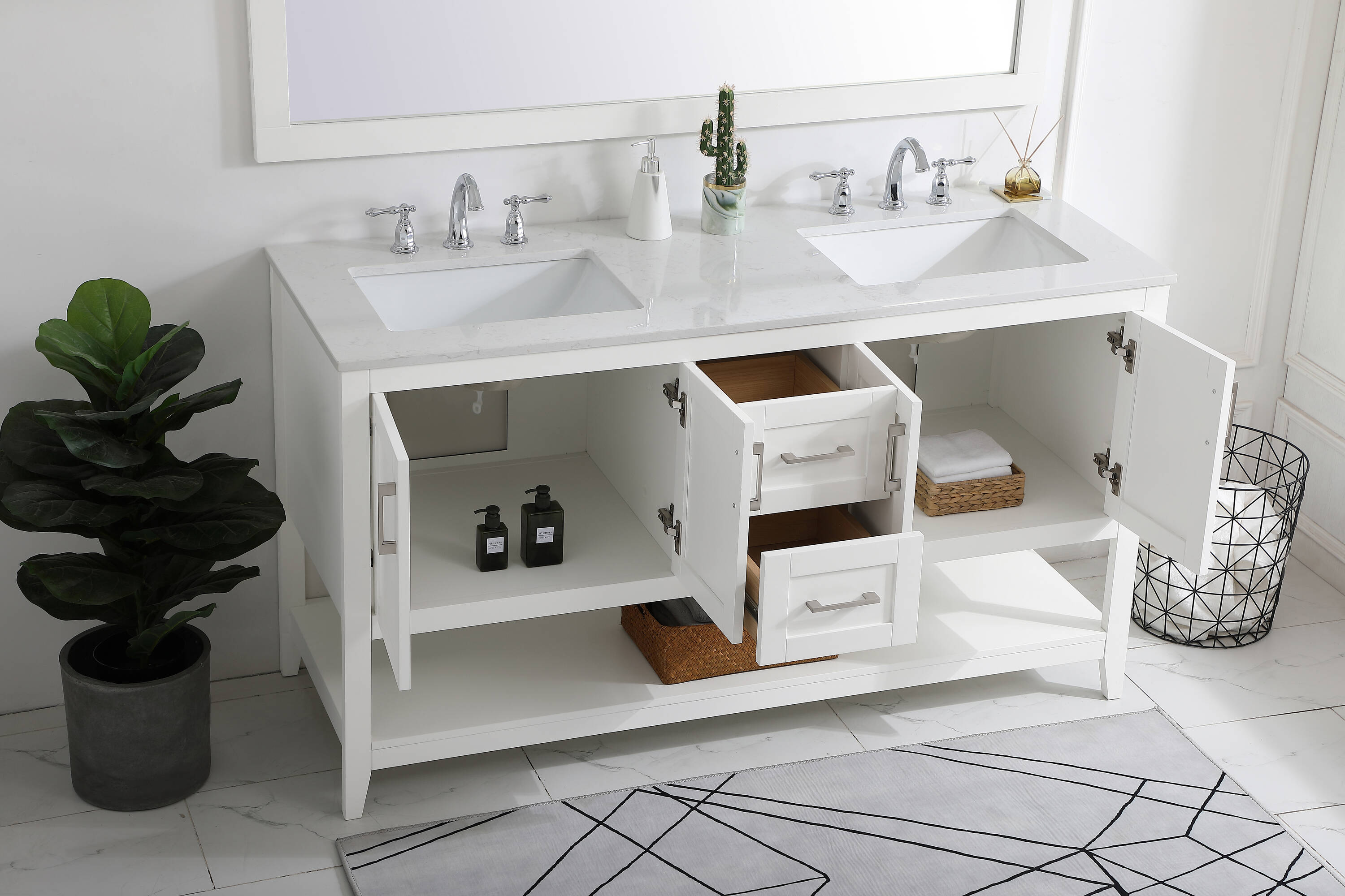 Elegant Decor FI48060DWH Bath-Vanity-Combo - View #10