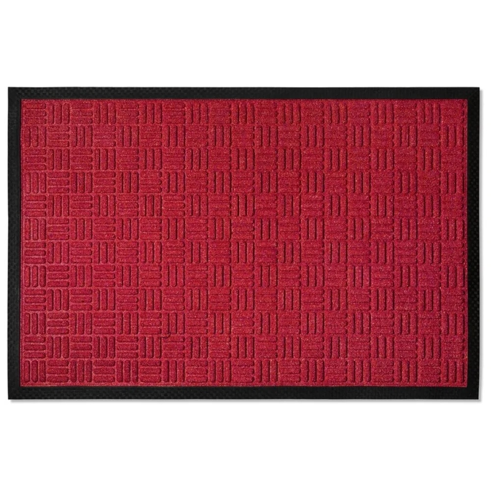 Envelor PP-71503-MR-M 2-ft x 3-ft Checker - Maroon Polypropylene Rectangular Indoor or outdoor Decorative Home Door mat