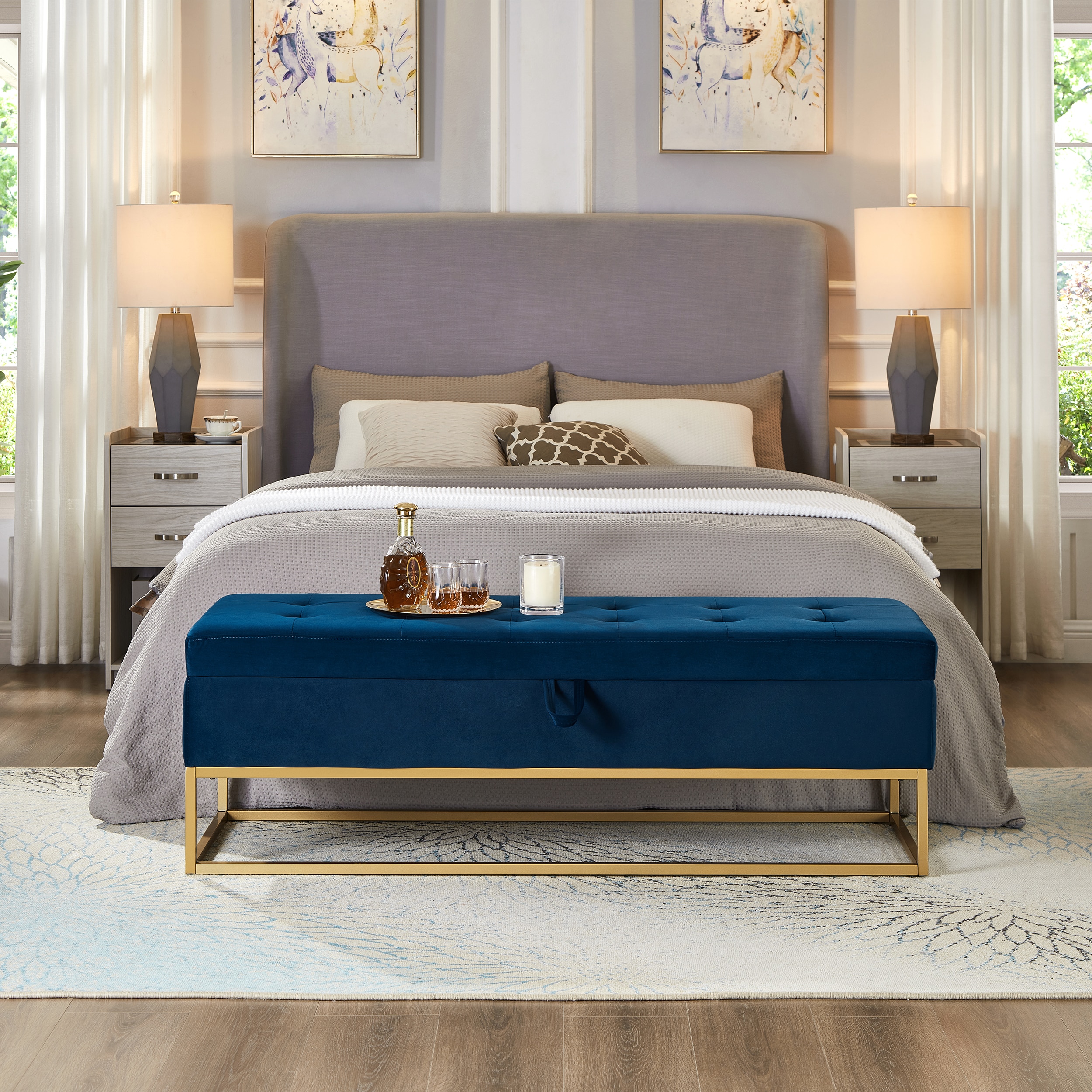 ZAKLOOP WU1097119561 Blue Full Bedroom Set