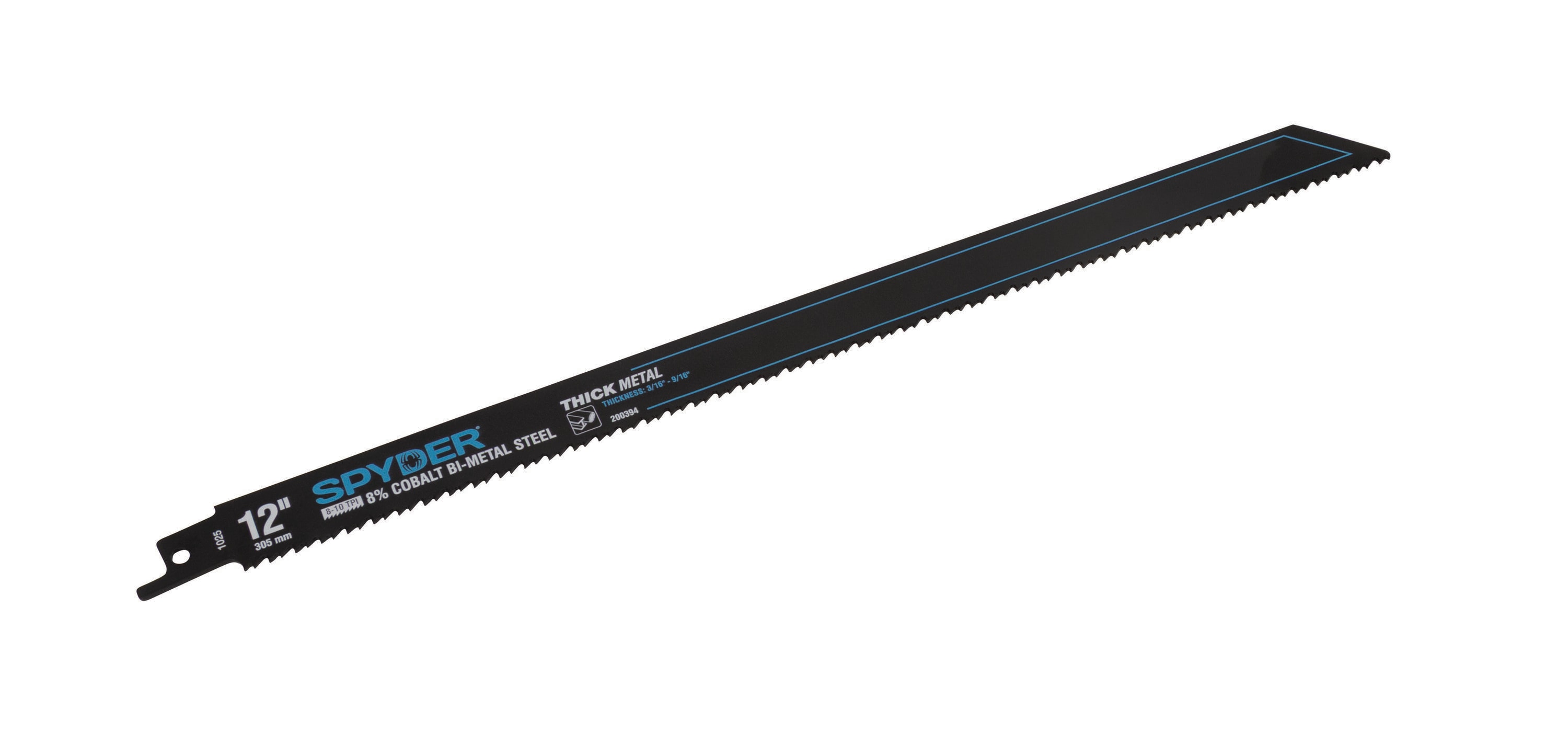 Spyder Black Series Bi-metal 12-in 8/10 TPI Wood/Metal cutting Demolition Reciprocating Saw Blade 5 -Pack