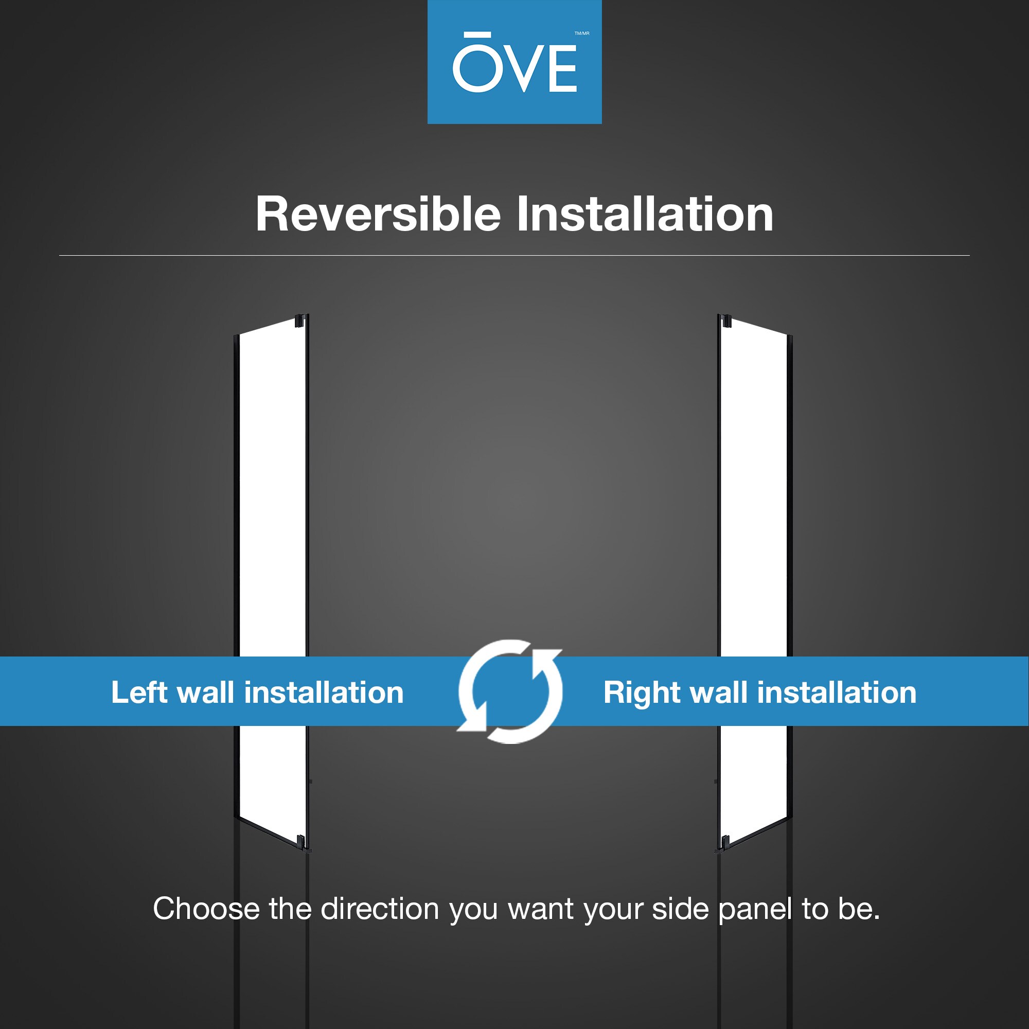 OVE Decors Niko Side Panel 32-in W x 78.75-in H Single Frameless 