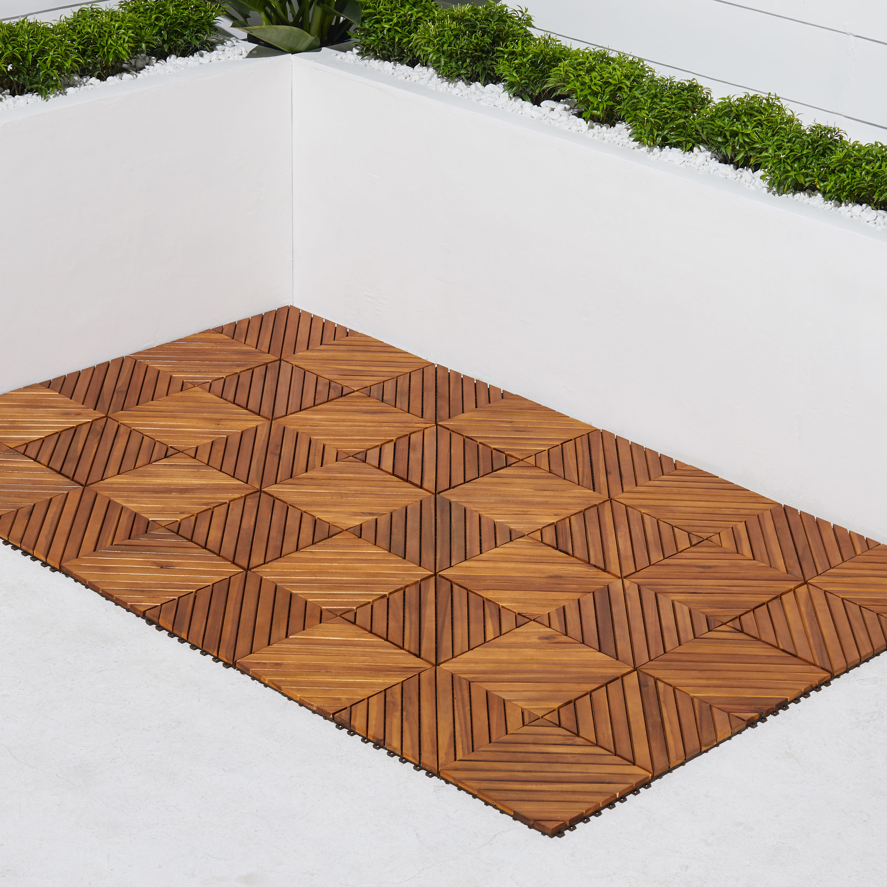 VIFAH 11-in W x 11-in L x 1-in T Interlocking Vinyl/Plastic Gym Floor Tile (9-sq ft) (10-Pack)