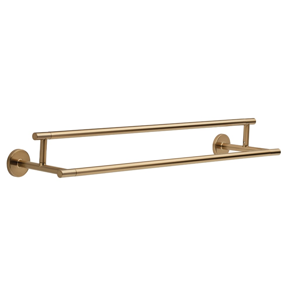 Delta Trinsic 24-in Double Champagne Bronze Wall Mount Double Towel Bar