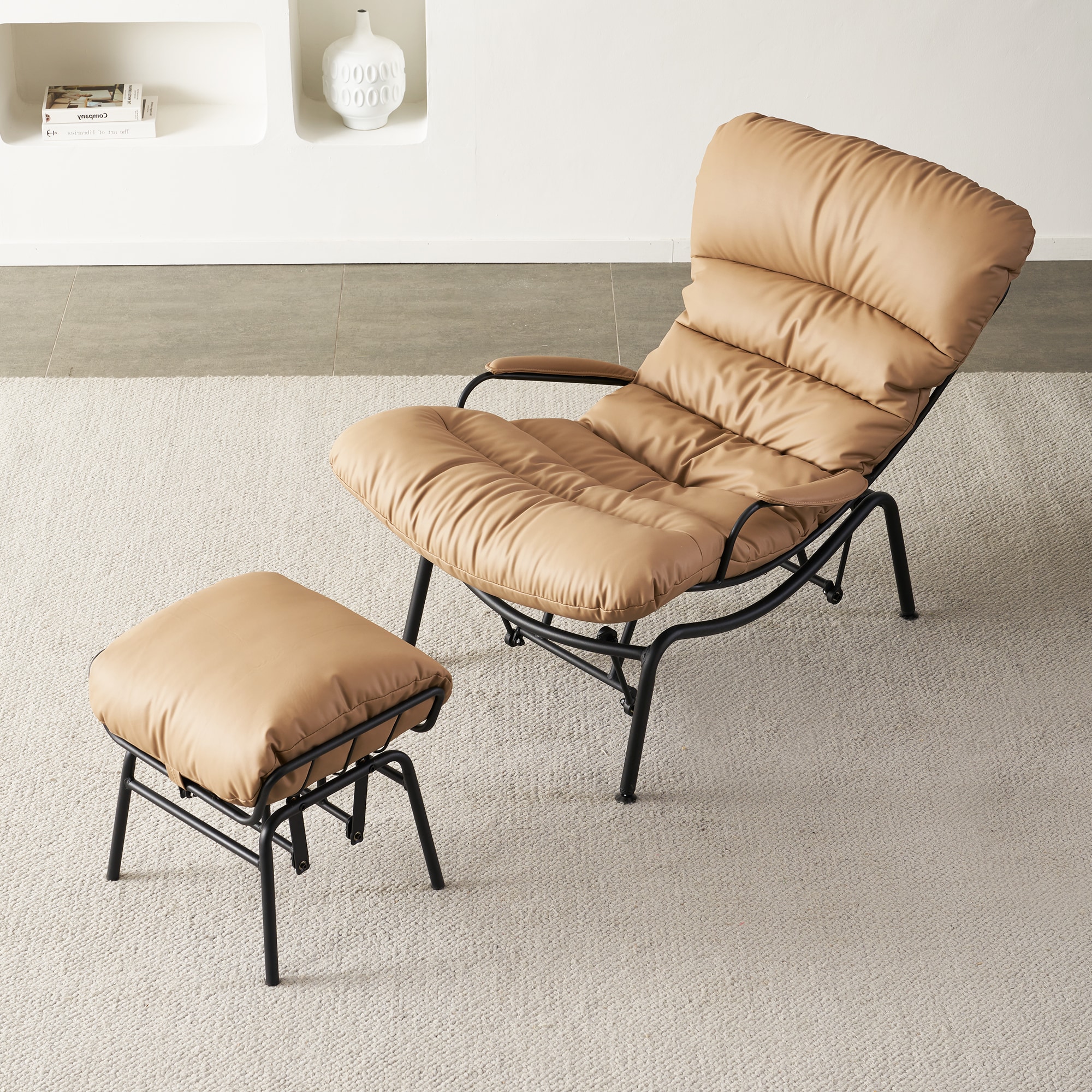 Ovios OYYDL200A Modern Cream Rocking Chair