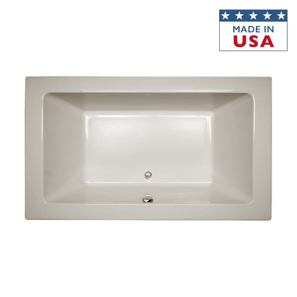 Oyster Acrylic 72" x 42" Rectangular Drop-In Soaking Bathtub