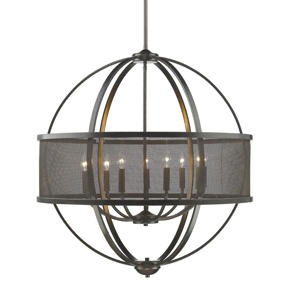 Golden Lighting 3167-9 EB-EB Colson 9 -Light Brushed Bronze Modern/contemporary For Use in Bedrooms, Dining Rooms, Foyers, Kitchens, Living Rooms Chandelier
