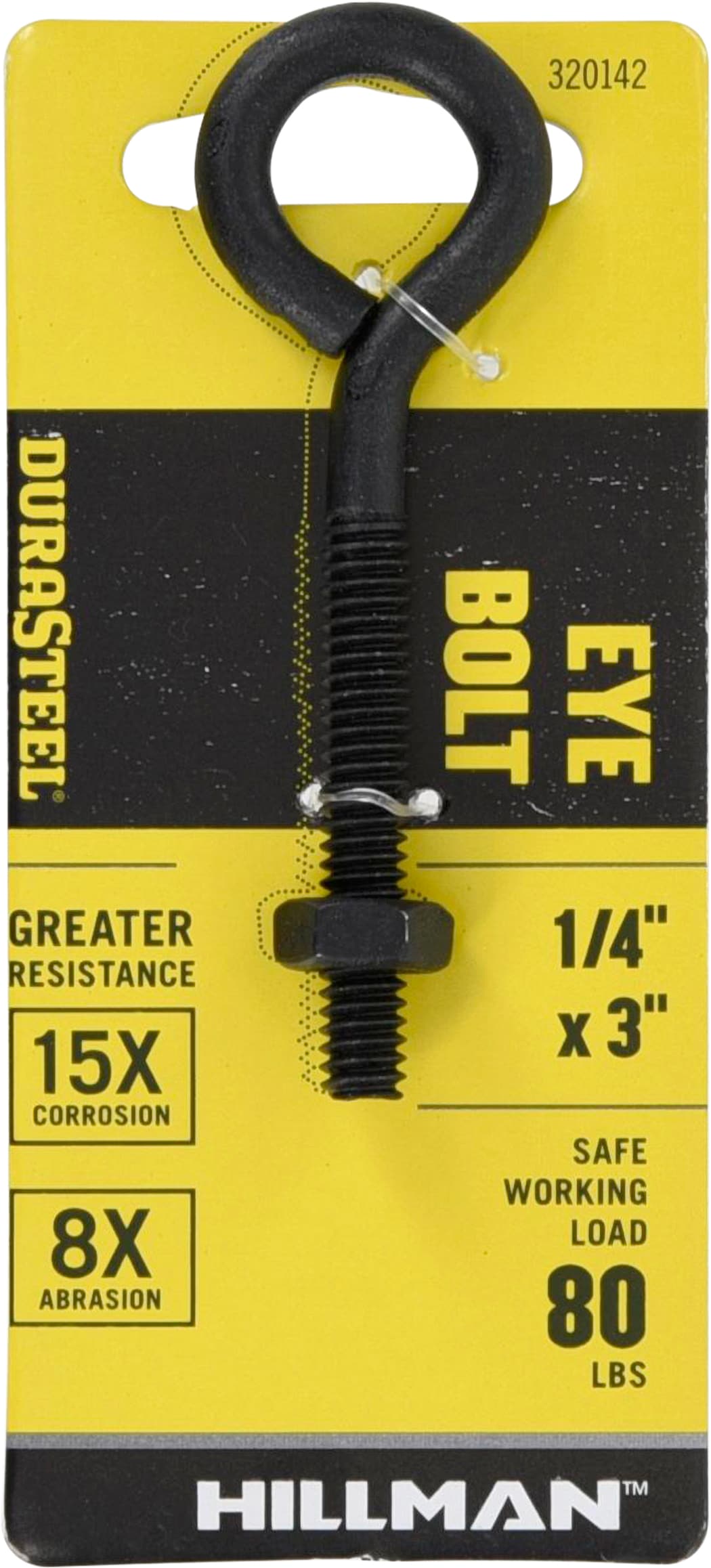 Grabber  1/4 x 4-in Eye Lag Drive, Eye Lag Coarse Thread Yellow