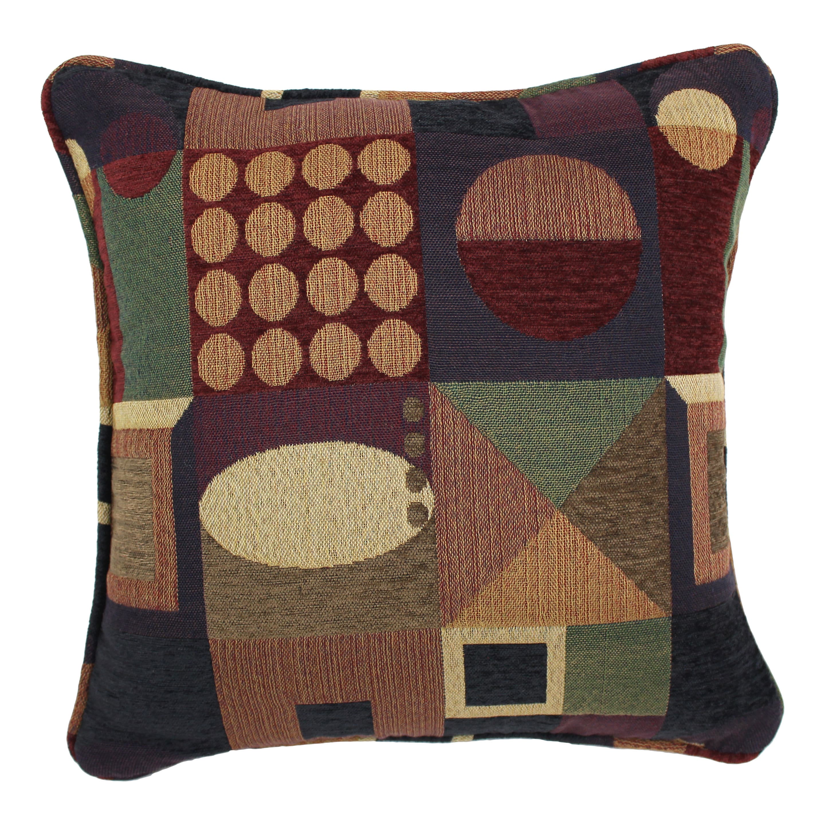 Blazing Needles 9810-CD-S1-JCH-05 18-in x 18-in Kaleidoscope Square Indoor Decorative Pillow