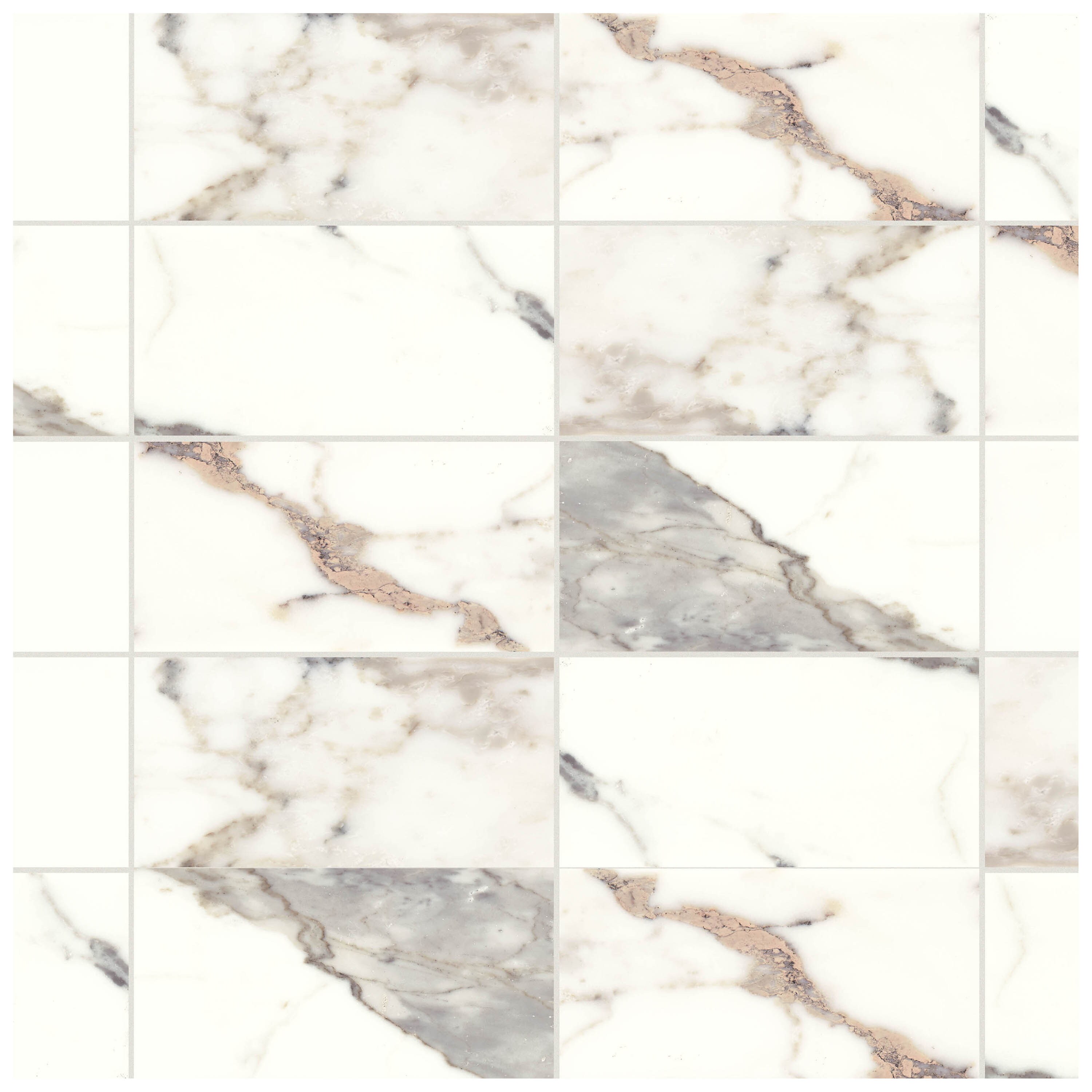 American Olean Genuine Stone Calacatta Gold 3-in x 6-in Honed Natural stone Marble look Standard Floor and Wall Tile ( 0.118-sq ft Piece )