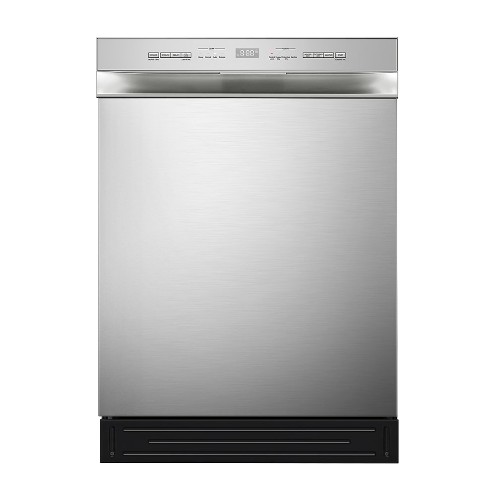 24-in Front Control Built-In Dishwasher (Stainless Steel) ENERGY STAR, 52-dBA Standard Sound Level | - Midea MDF24P2BST