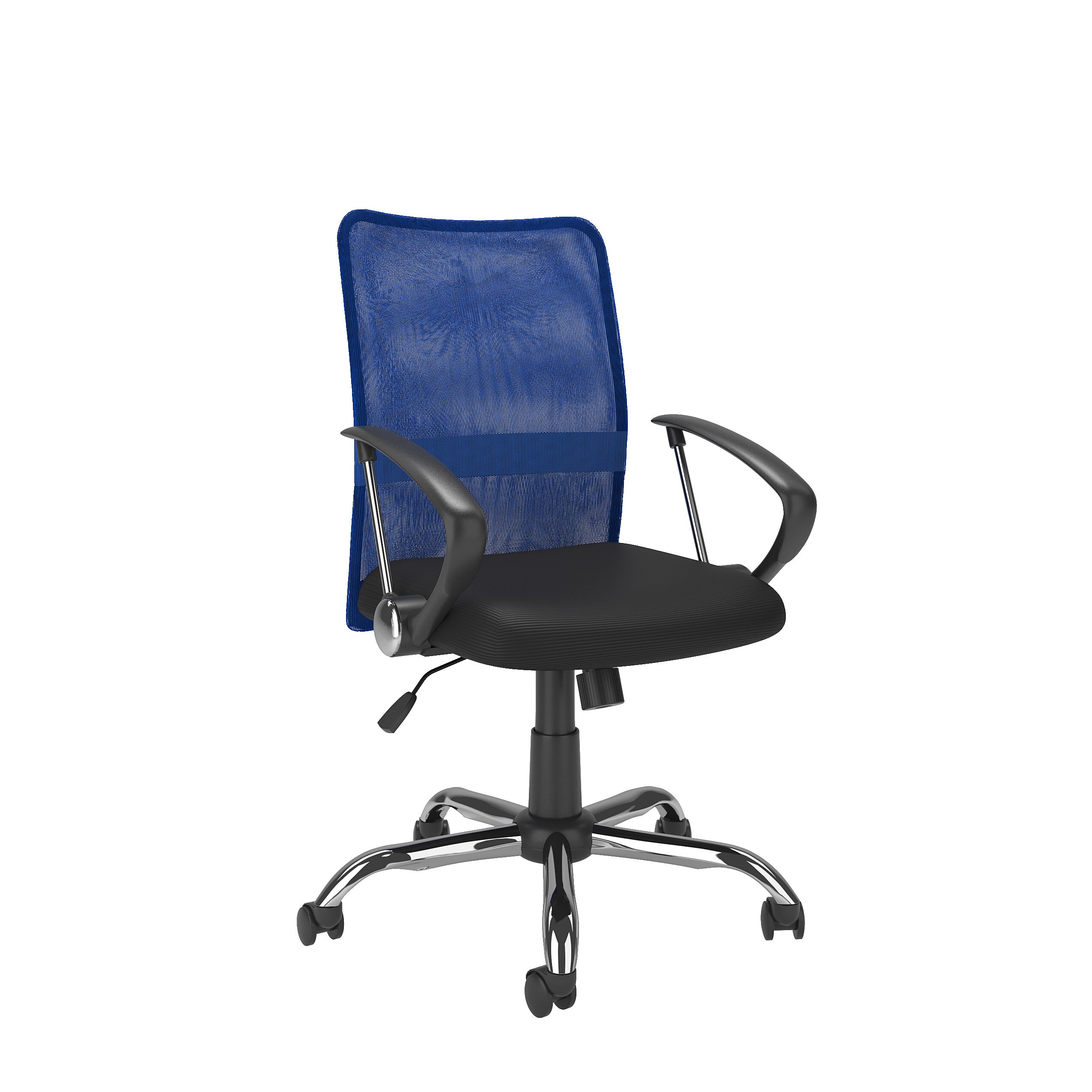 CorLiving WHL-718-C Workspace Blue Contemporary Adjustable Height Swivel Mesh Desk Chair