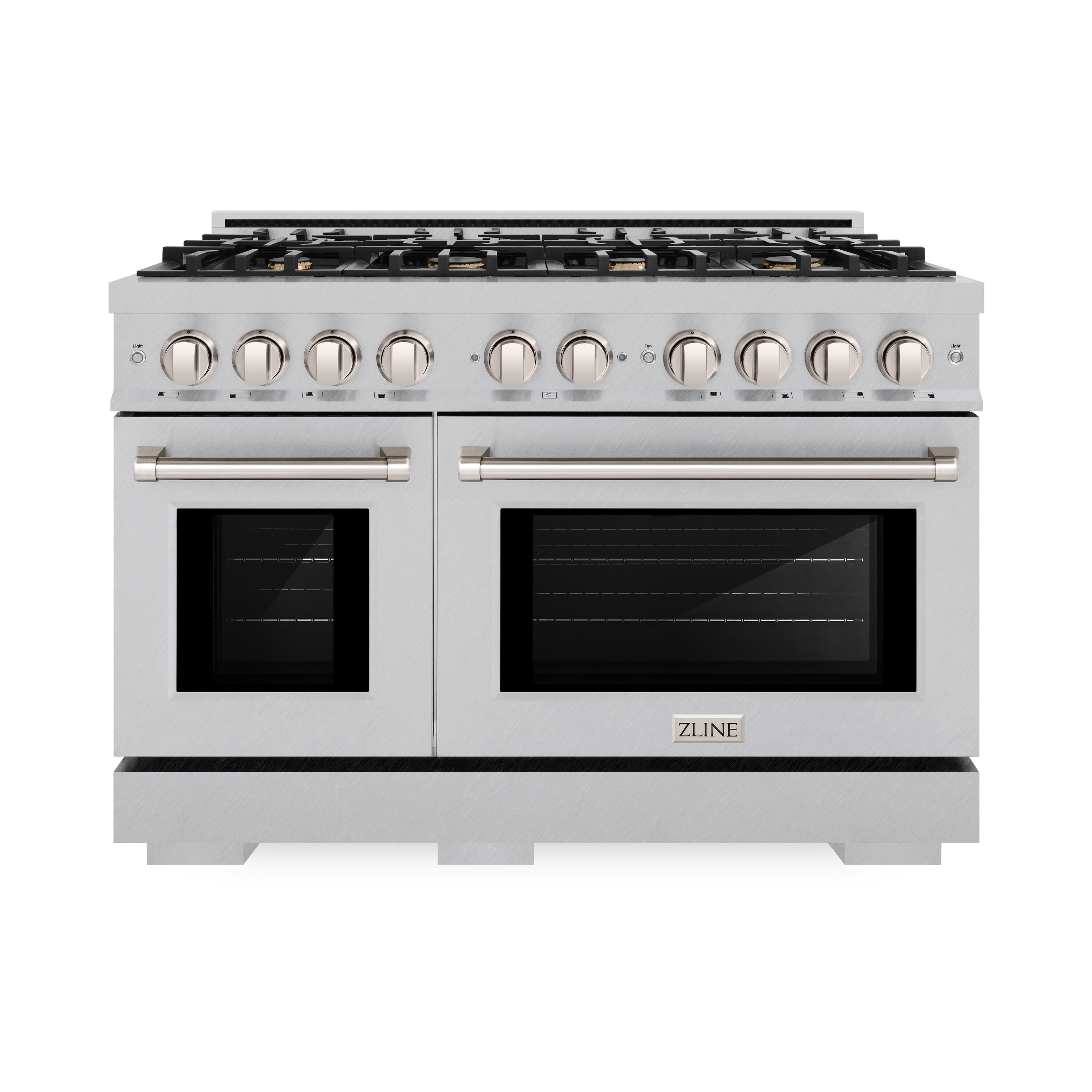 ZLINE KITCHEN & BATH HGRS-BR-48 Select 48-in 8 burners 4.2-cu ft / 2.5-cu ft Convection Oven Freestanding Liquid Propane Double Oven Gas Range ( Satin Stainless Steel w/Brass Burners )