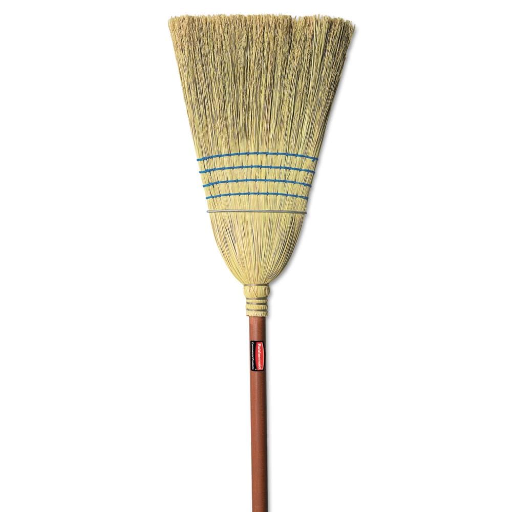 Rubbermaid Commercial, RCP2039999, Fine Fiber Anti-twist Push Broom, 1  Each, Wood Grain