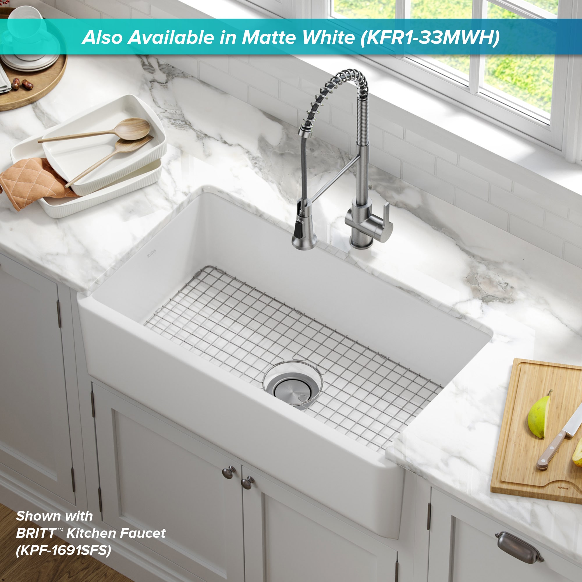Kraus KFR1-33MGR Kitchen-Sinks - View #9