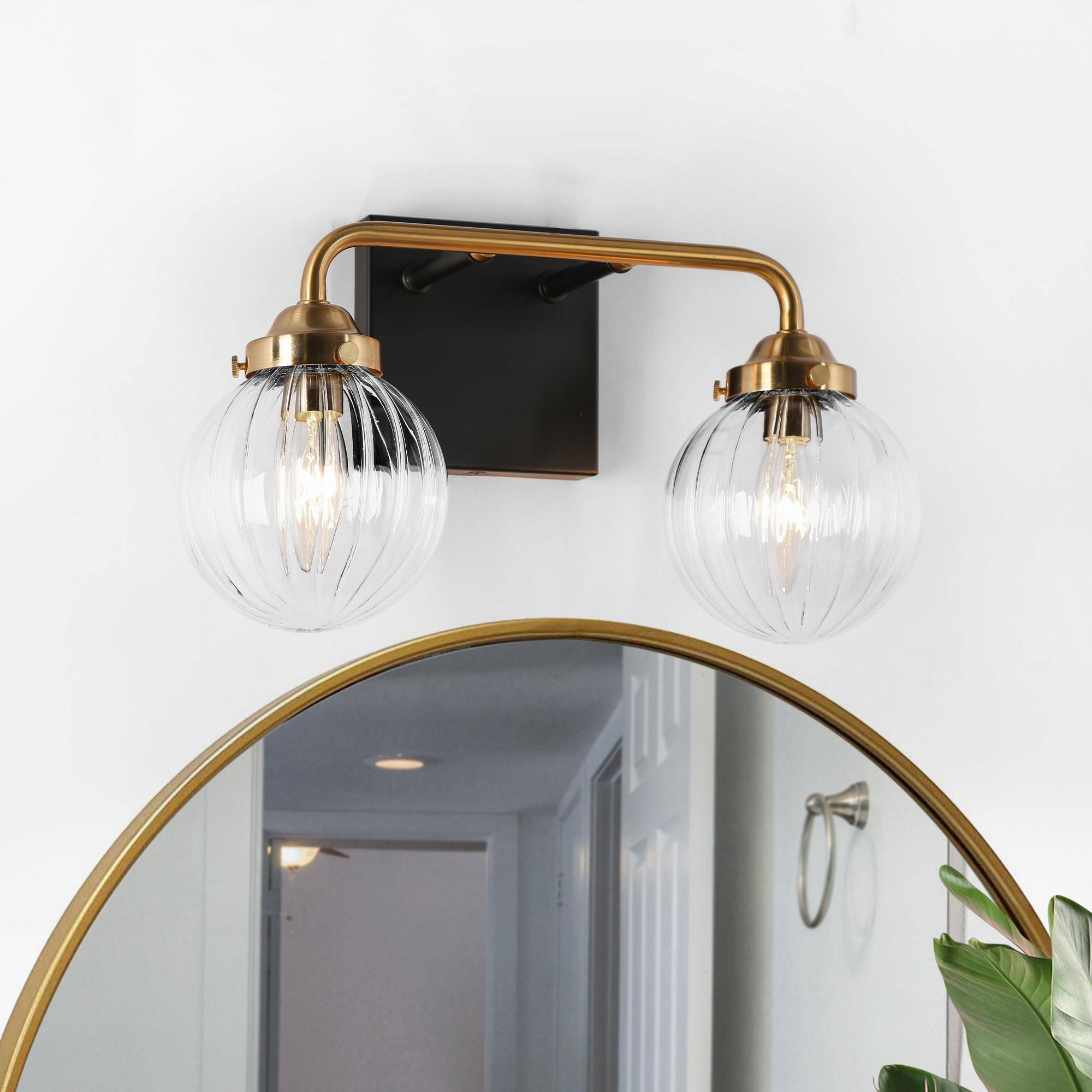 ZEVNI L3IMZM3AW20W2SG8 Yaltro 14-in W 2 -Light Matte Black Transitional Wall Sconce