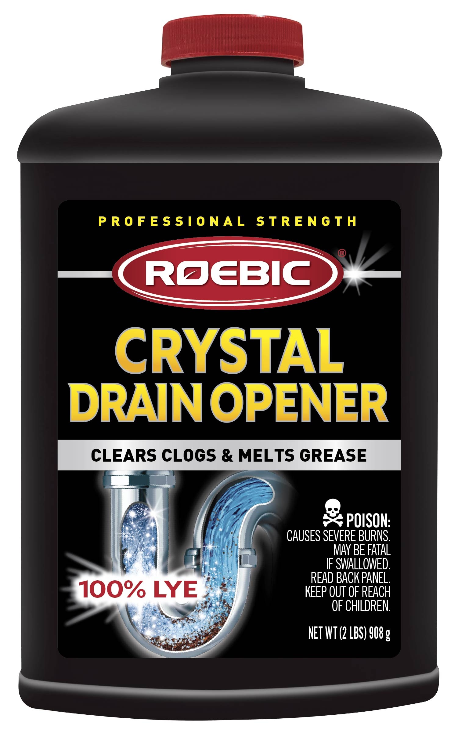 Crystal Lye Drain Cleaner - Powerful Solution for Clogged Drains
