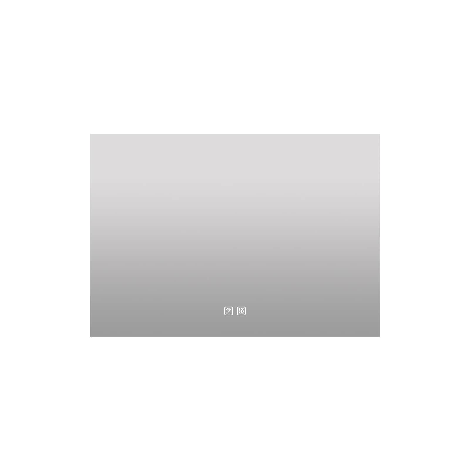FurniFusion MA044028TD-OL 40-in x 28-in Polished Frameless Rectangle Dimmable LED Lighted Fog Free Bathroom Vanity Mirror ( Silver )