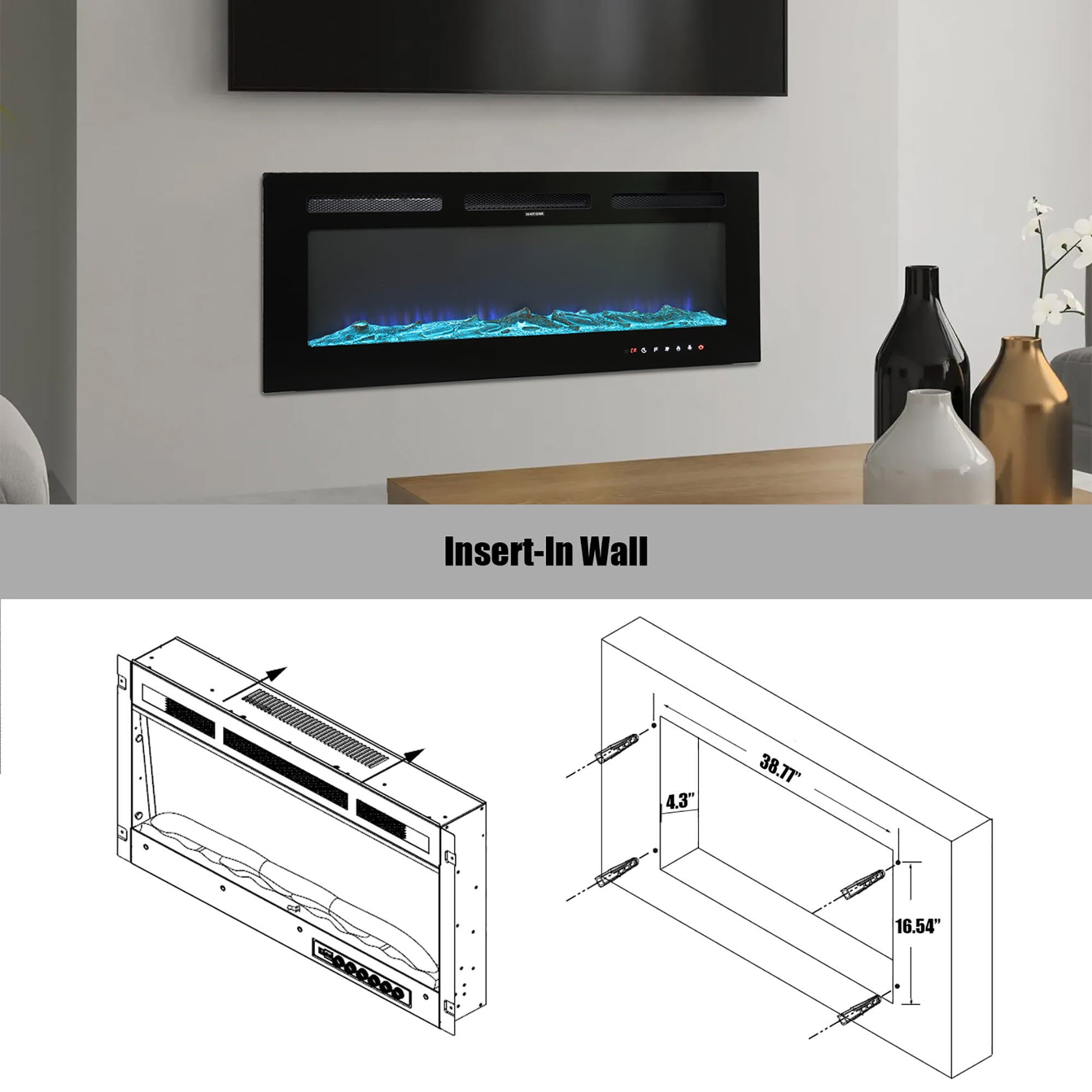 CASAINC CA-CYFPINS01 Electric-Fireplaces - View #2
