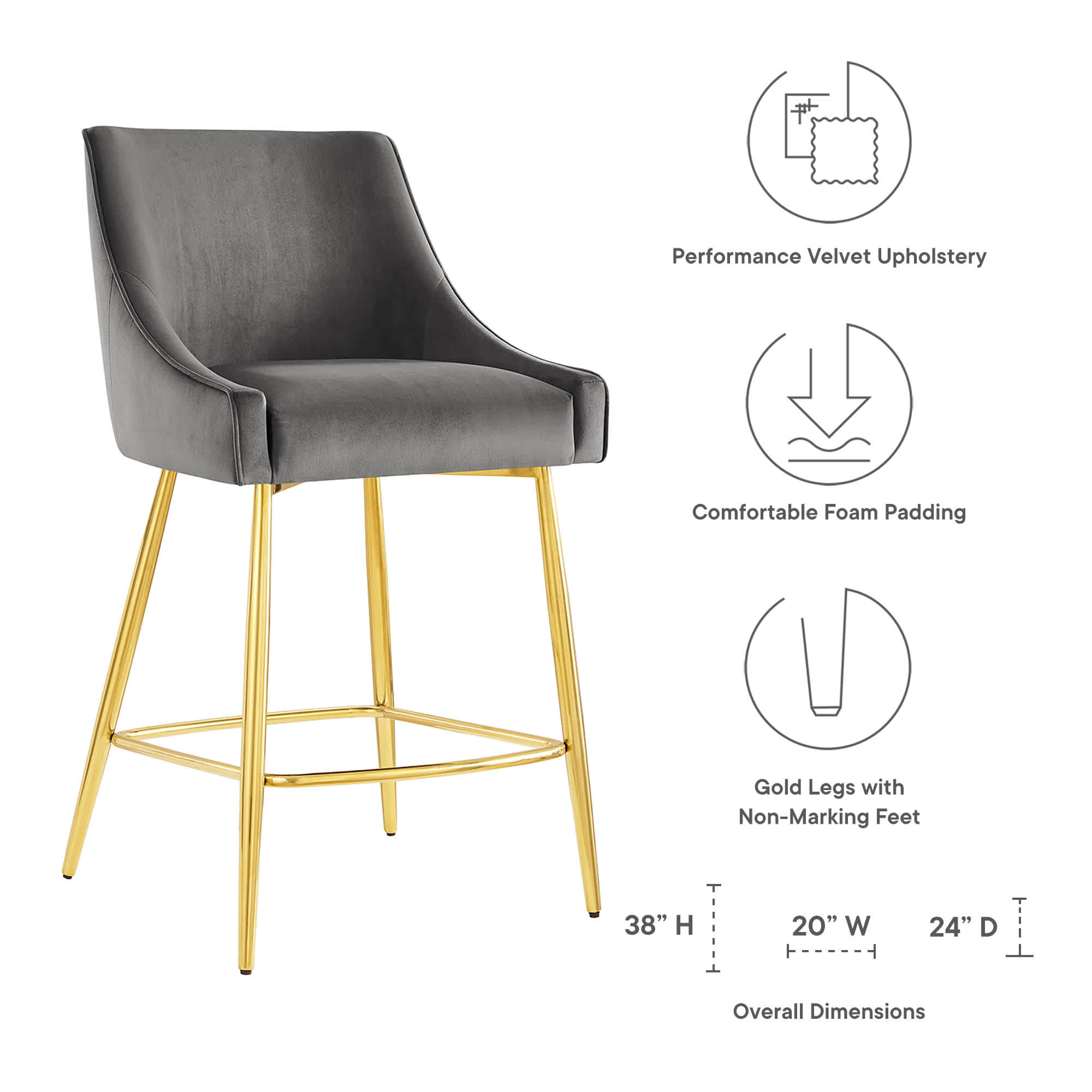 Modway EEI-5474-GRY stools - View #2