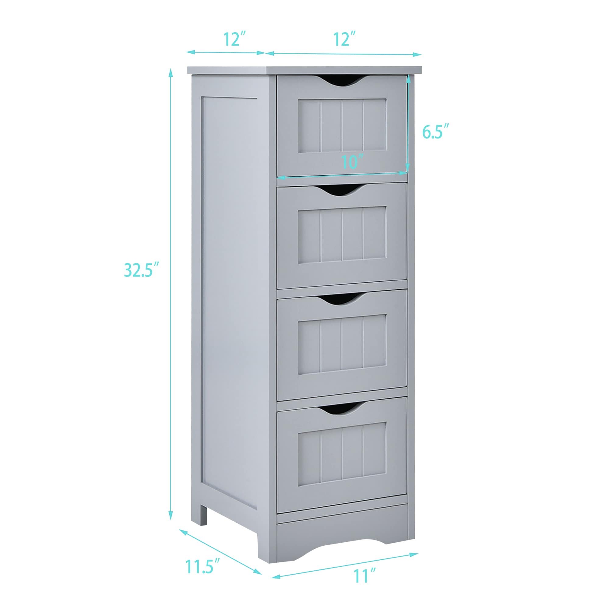 WELLFOR OUJ66969GR Linen-Cabinets - View #3