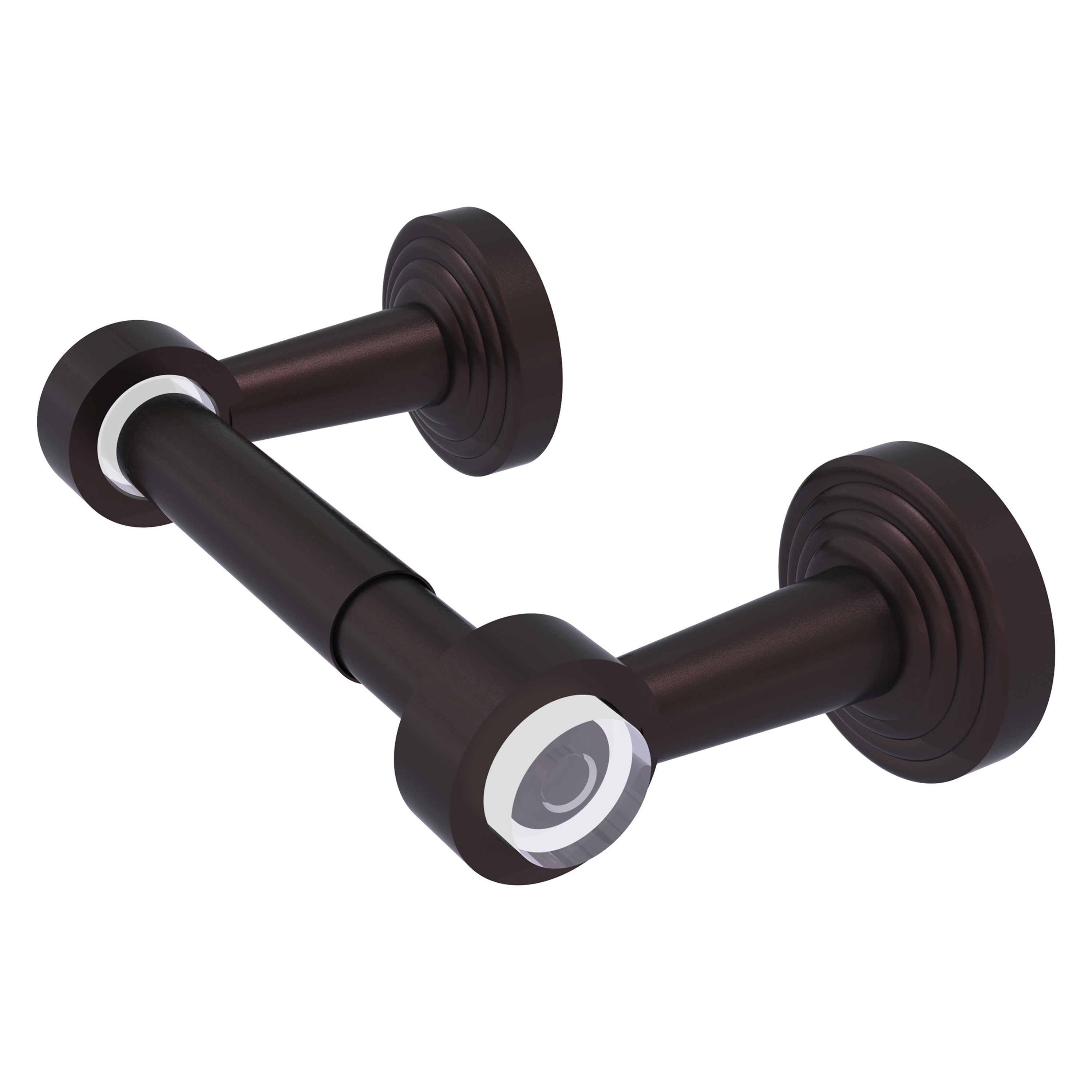 Allied Brass PB-24-ABZ Pacific Beach Antique Bronze Wall mount Double post Toilet Paper Holder 1 -Rolls with Storage
