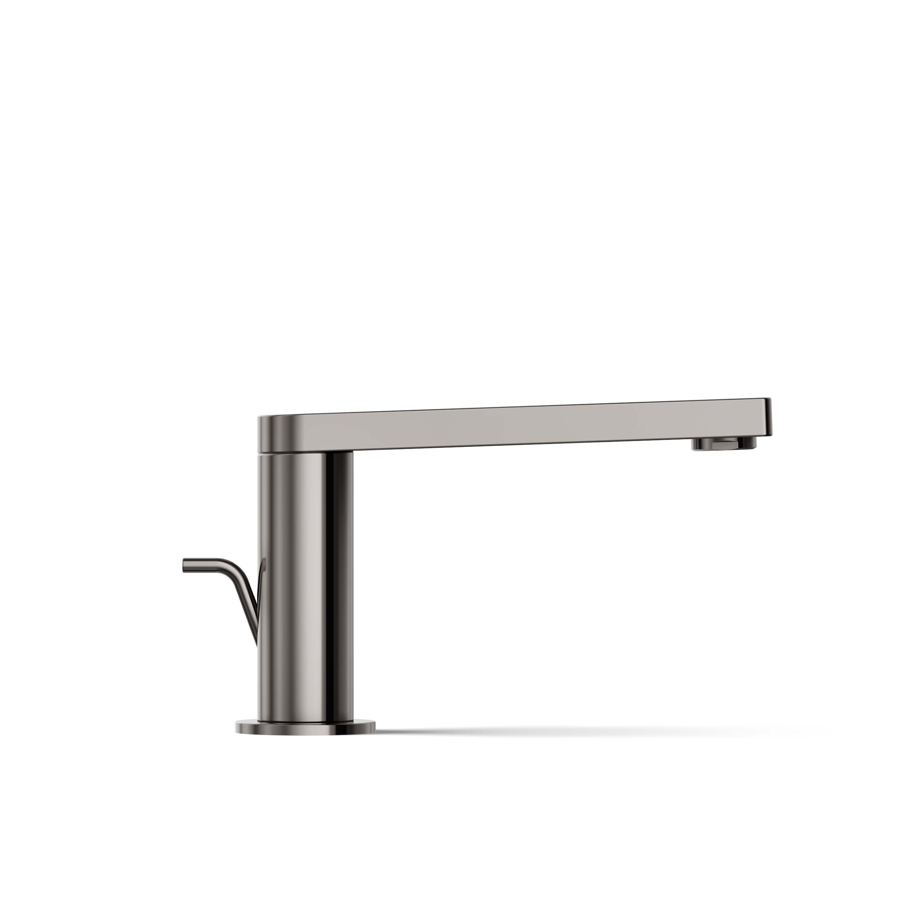 Sleek Composed Vibrant Titanium Single-Handle Bathroom Faucet