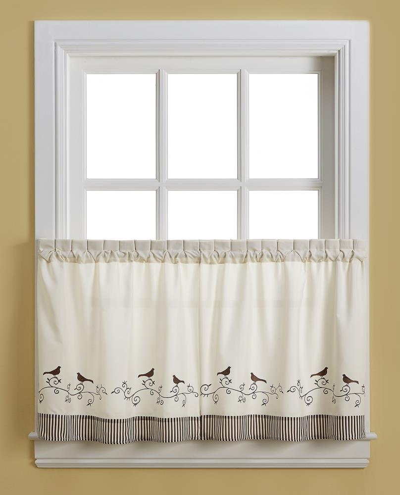 Tier curtain Brown Window Treatments at Lowes.com