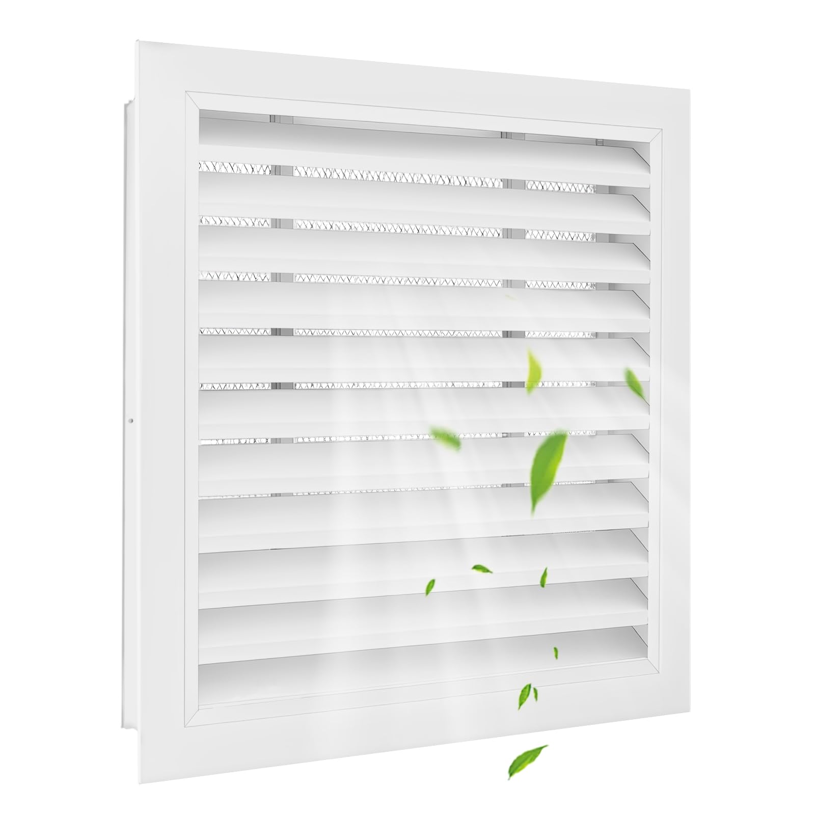 Anqtovp  18 by 18 Aluminum Gable Vent with Screen for Shed Wall Attic Door and Shipping Container Vent Opening 16 by 16 durable home and garden