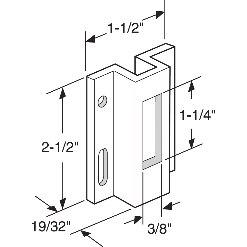 Prime-Line White Sliding Patio Door Mortise Lock E 2124 at Lowes.com